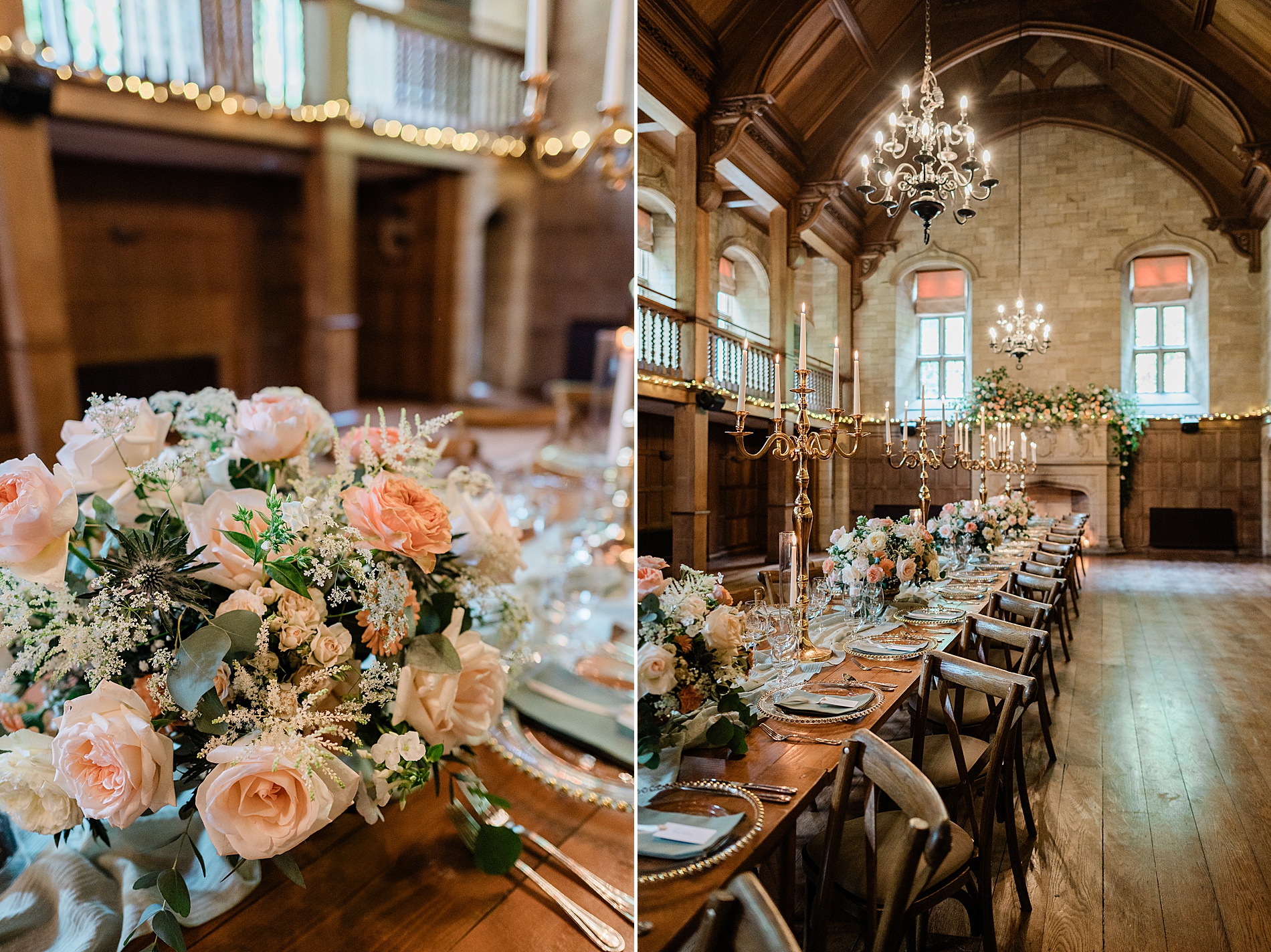 romantic wedding reception details 