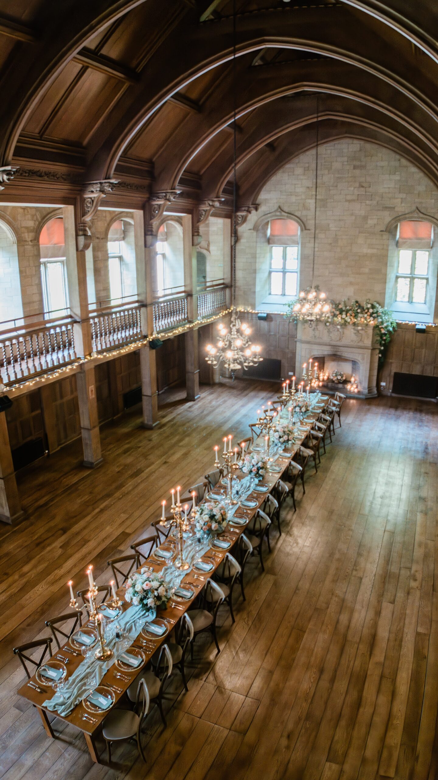 wedding reception inside Achnagairn Castle