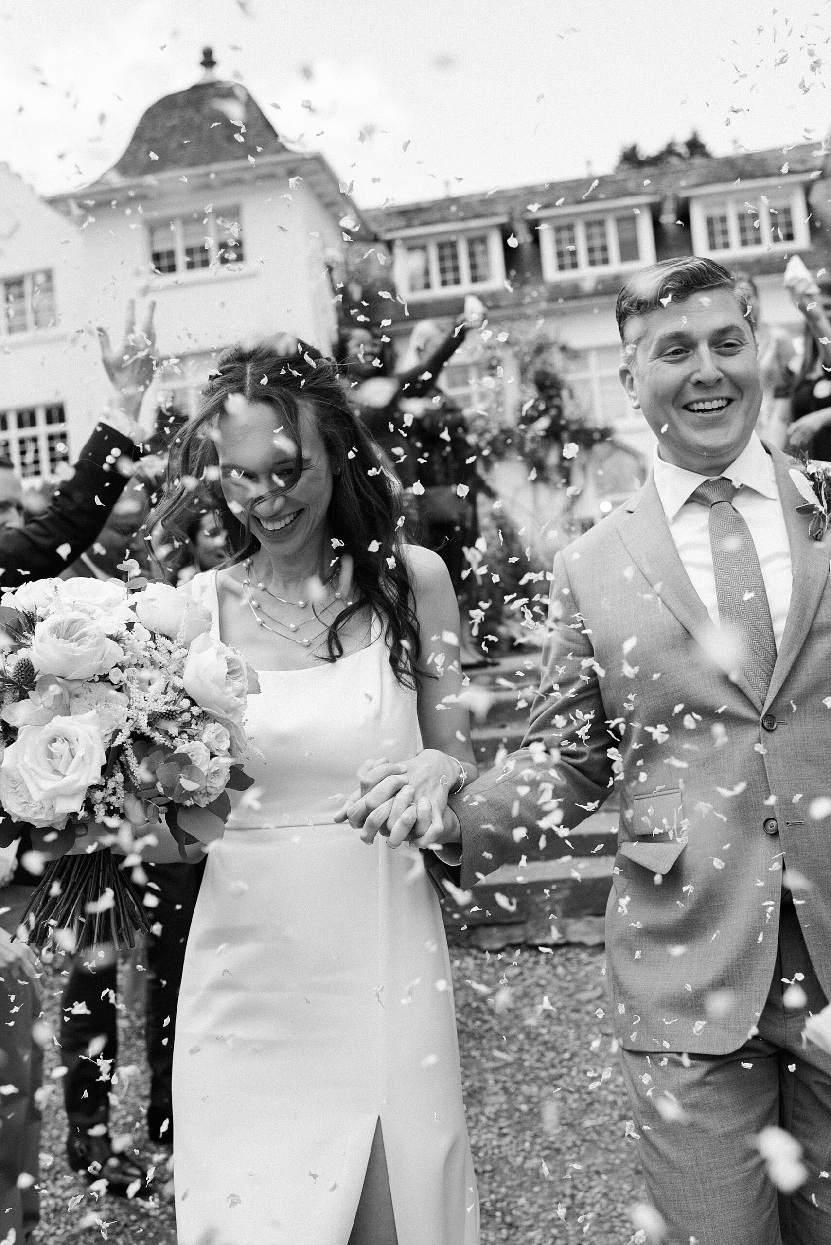 Newlyweds exit Scotland wedding ceremony 