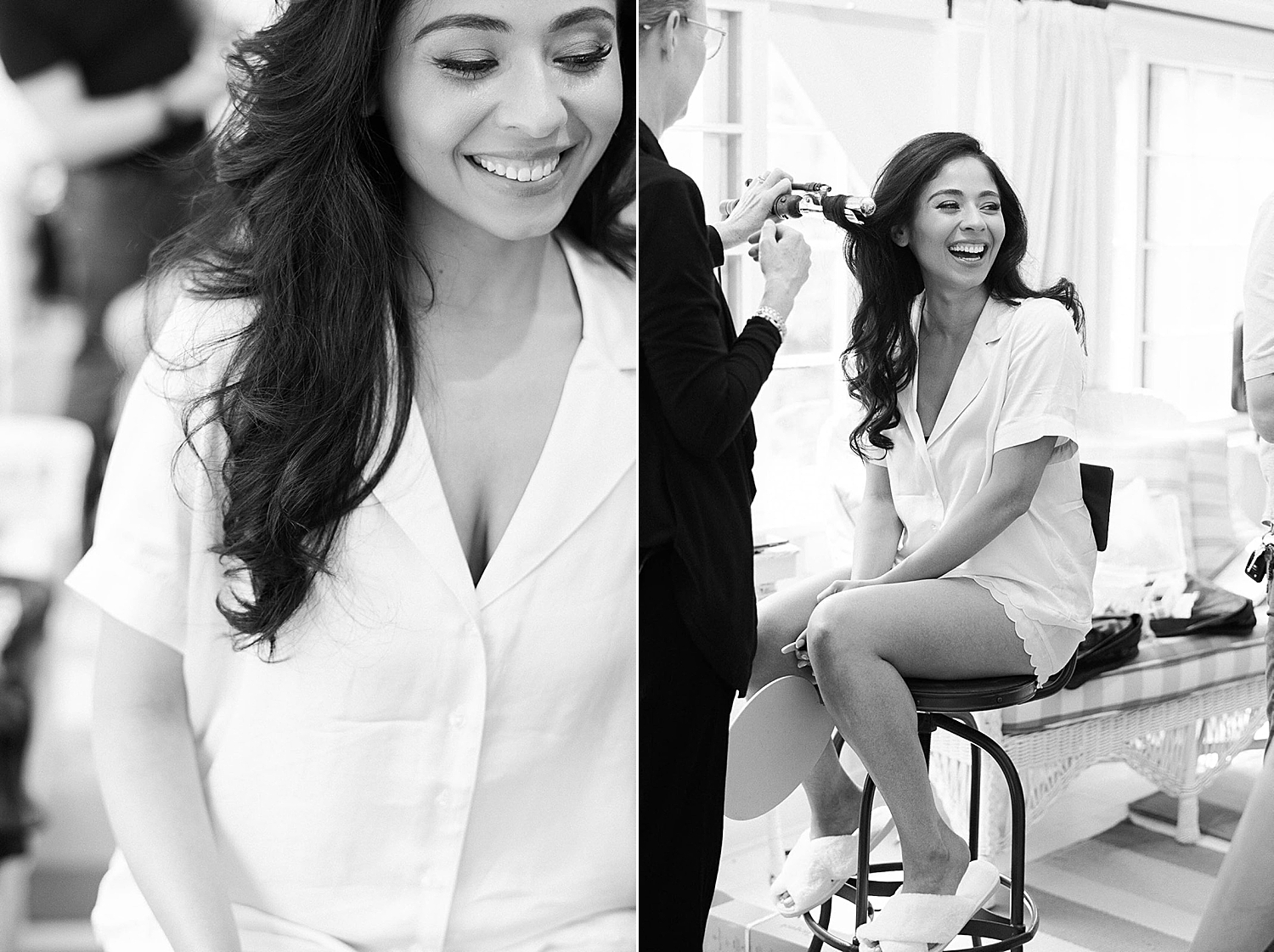 candid photos of bride getting ready