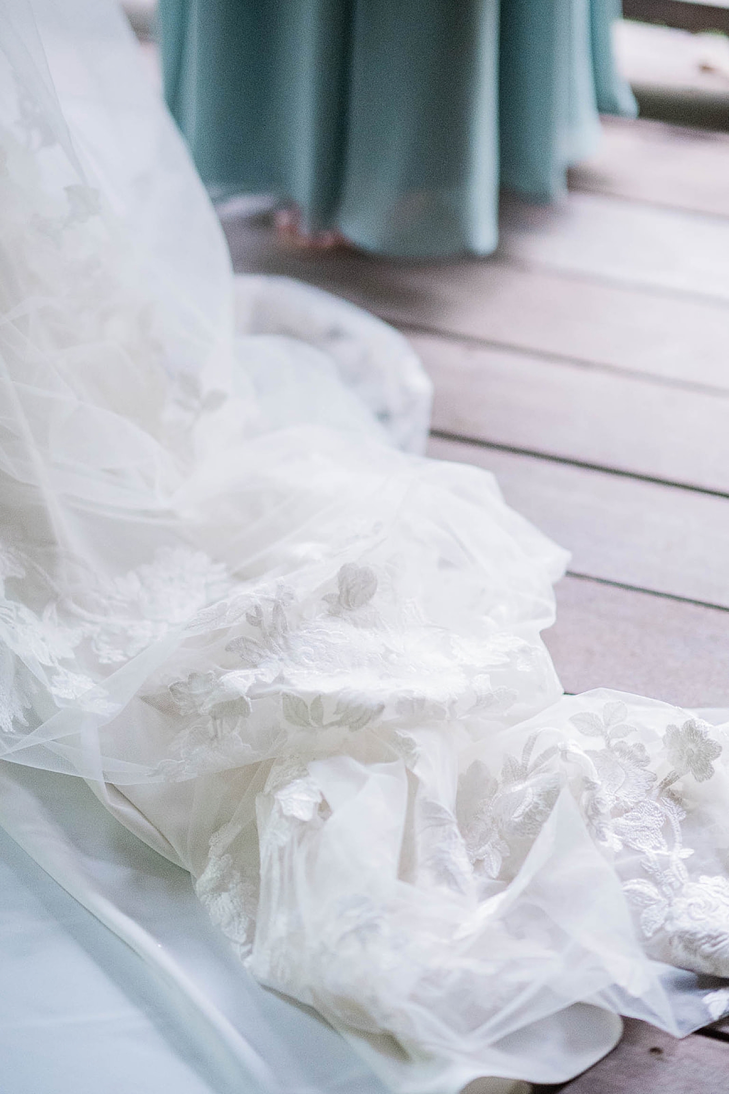 details of wedding dress