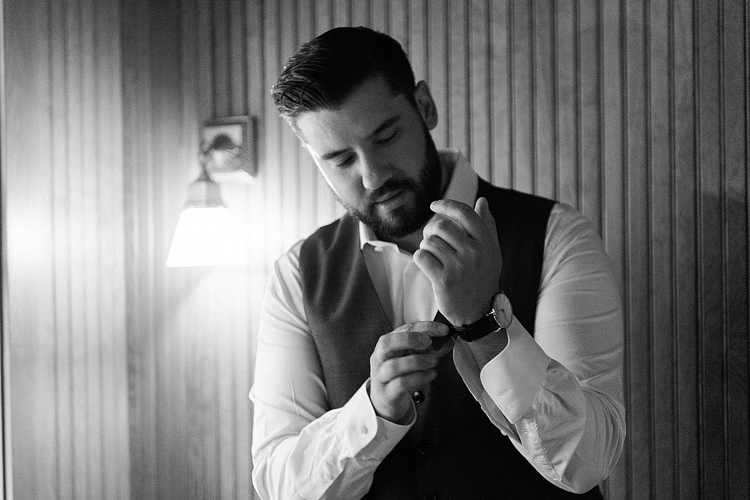 groom getting ready