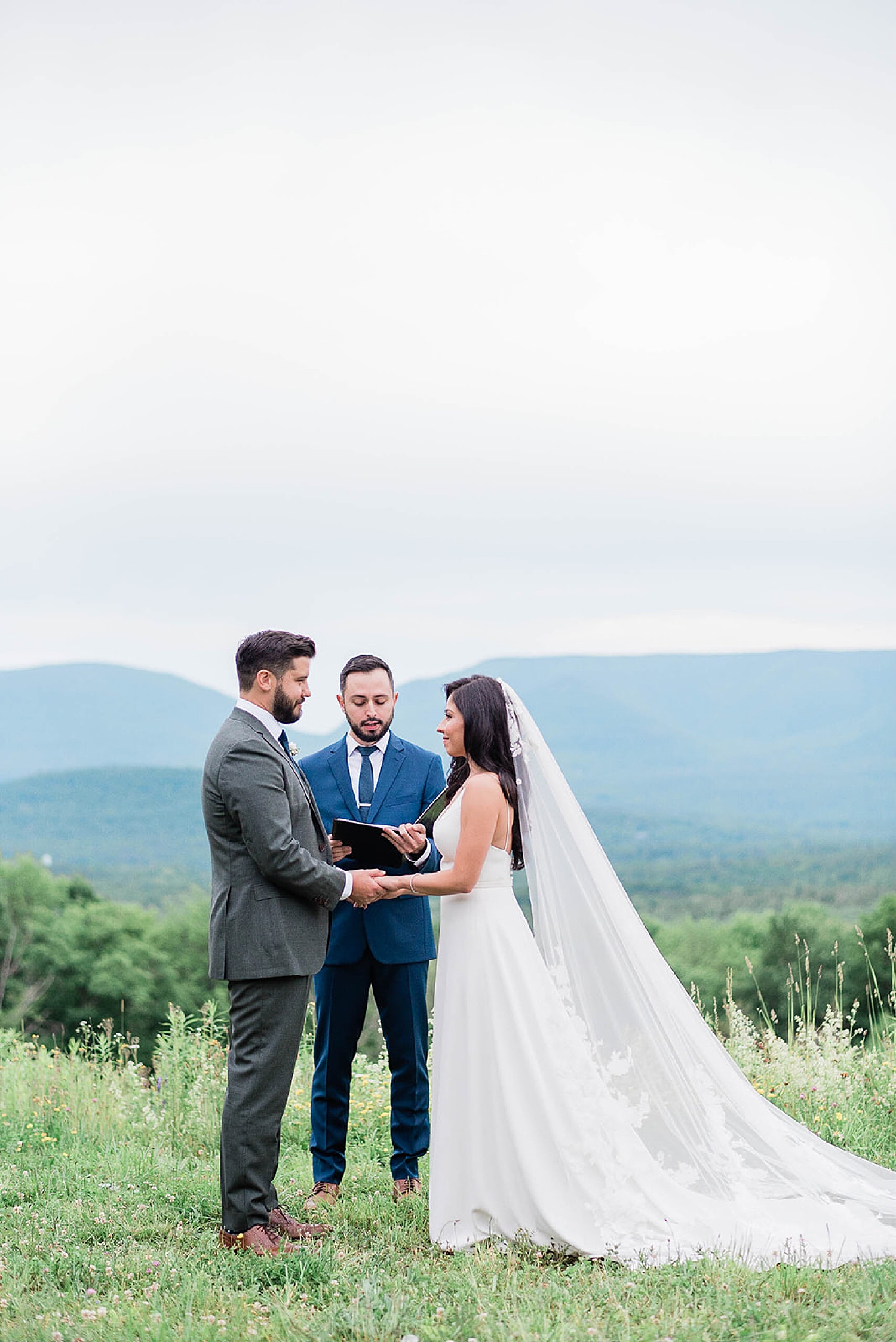 bride and groom exchange wedding vows