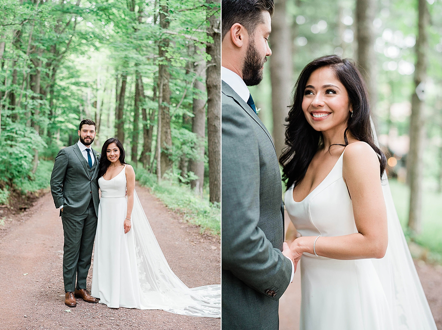 First look portraits from Catskill Mountain Wedding at Deer Mountain Inn