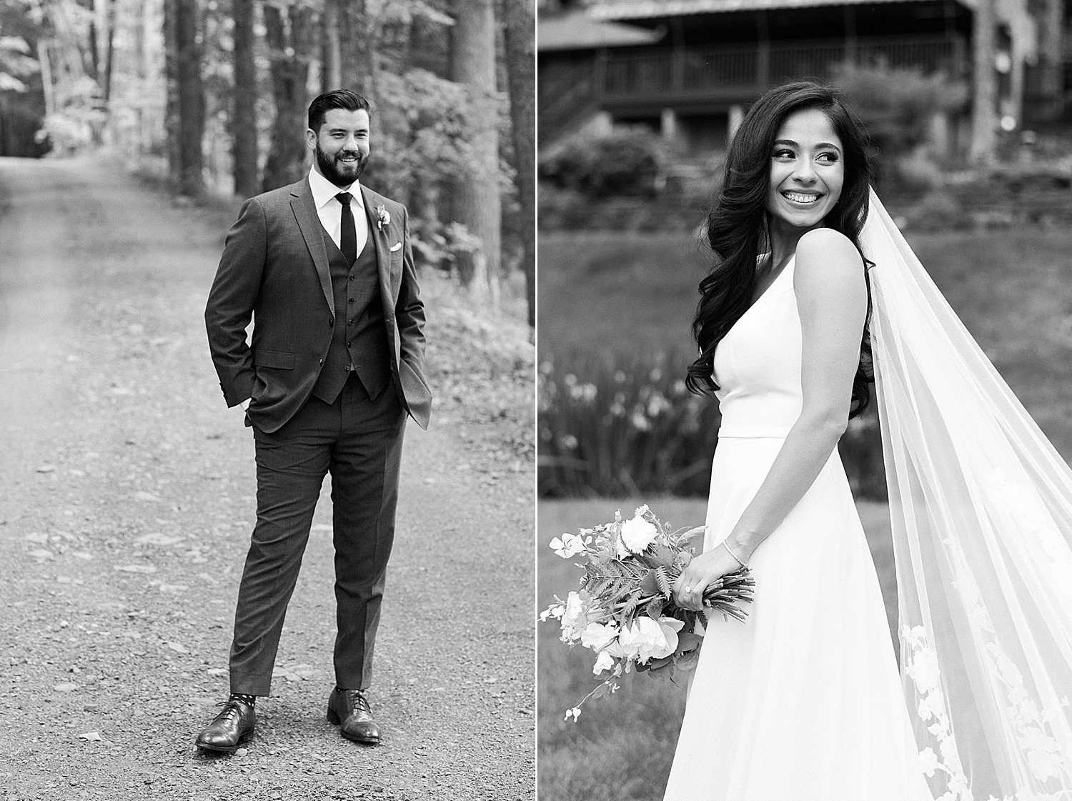 timeless bride and groom portraits
