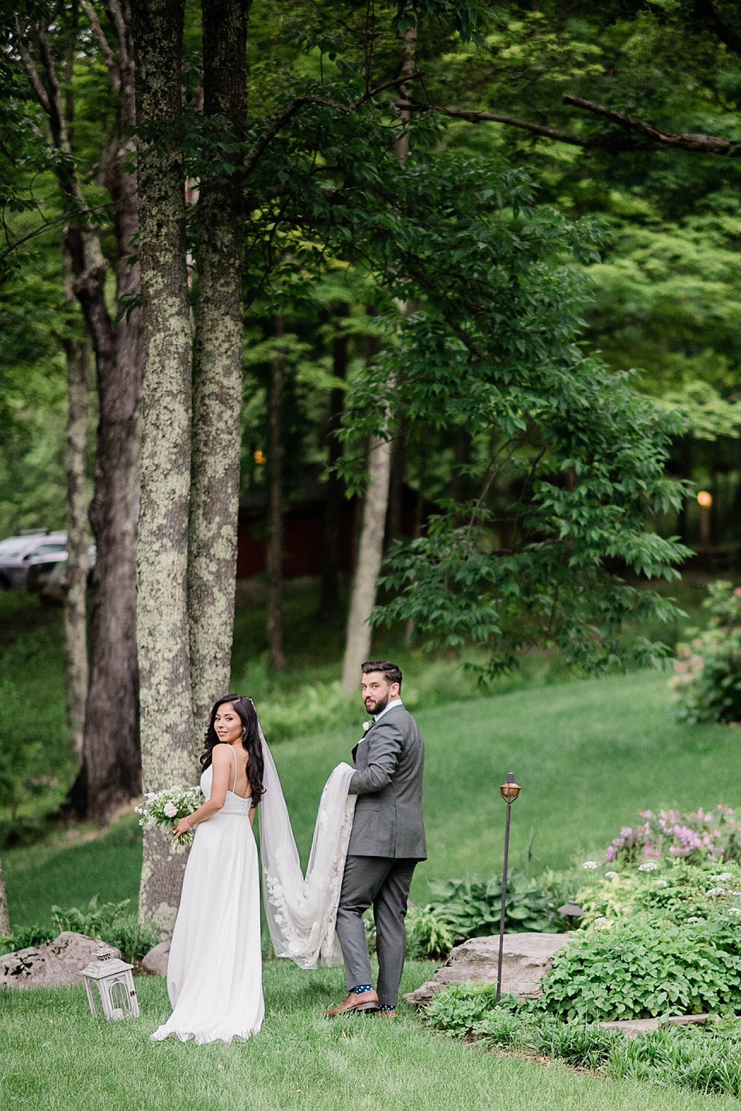newlywed portraits from Catskill Mountain Wedding at Deer Mountain Inn