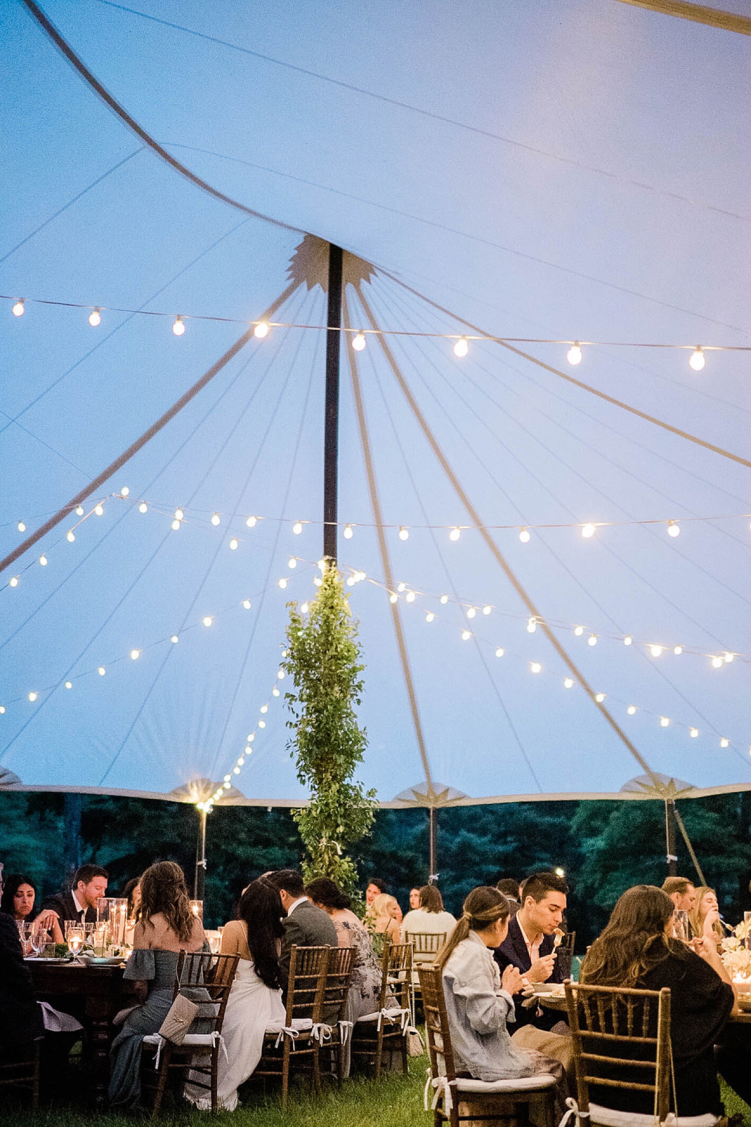 tented wedding reception at Deer Mountain Inn
