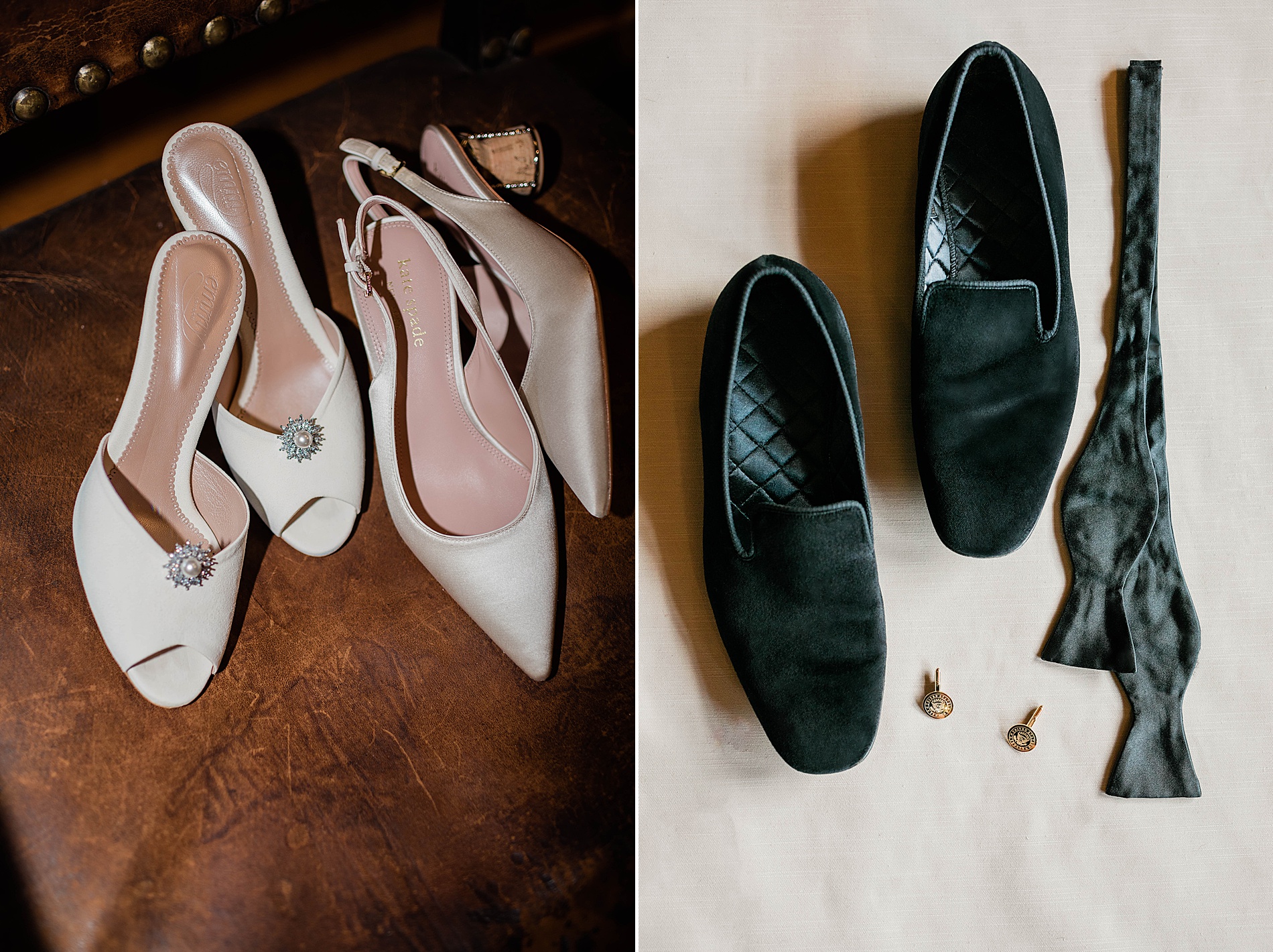 bride and groom shoes