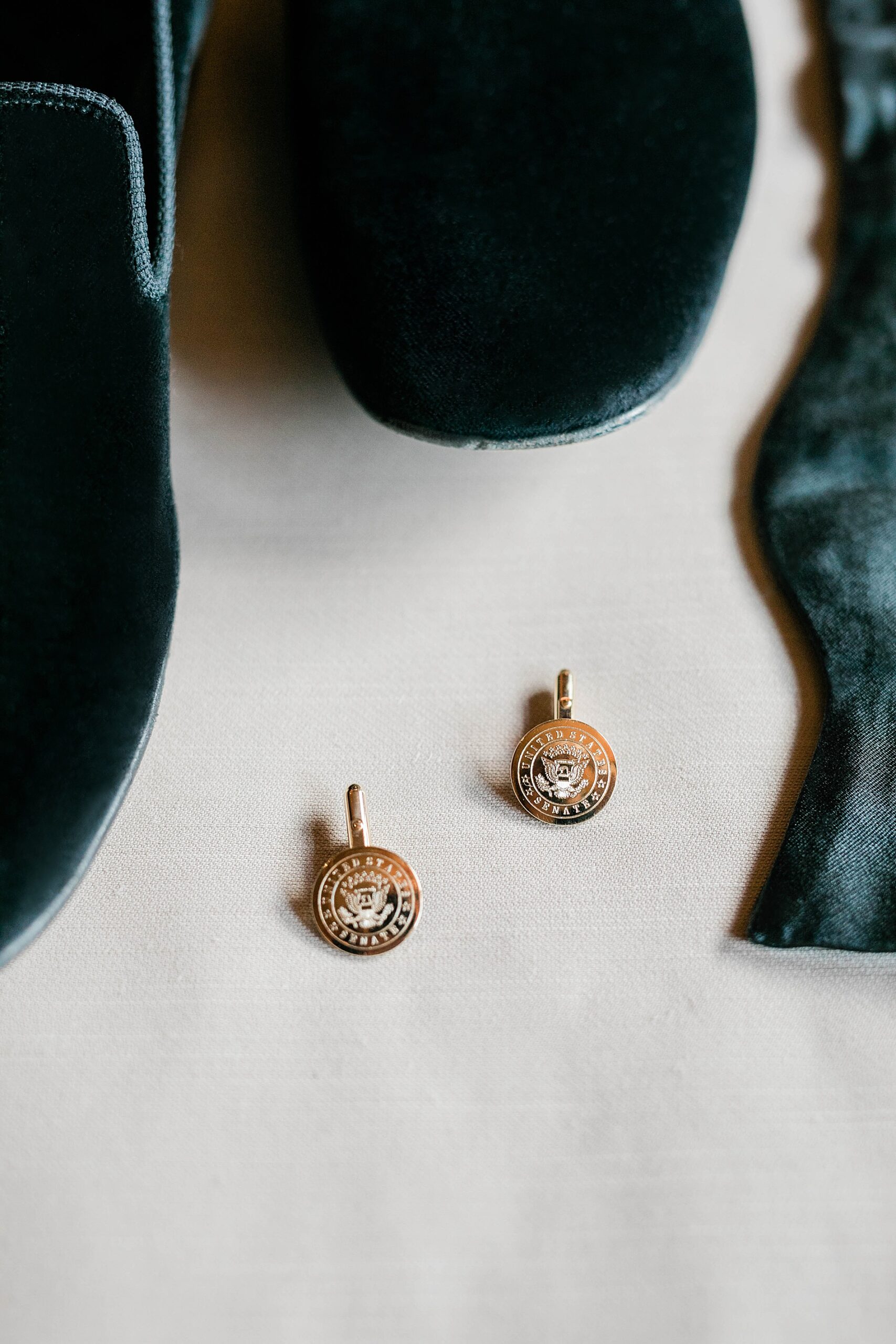 custom cufflinks that were a gift from senator