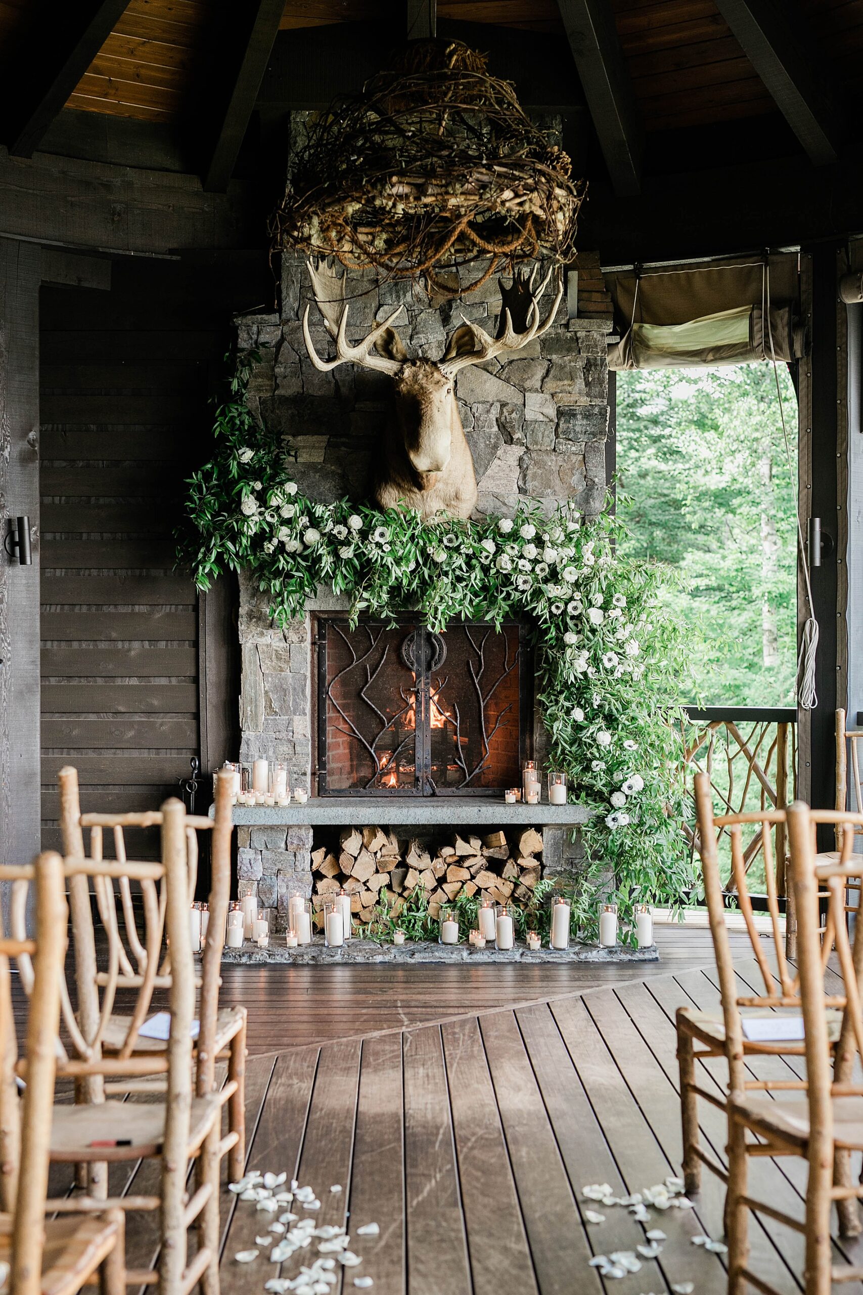 Lake Placid Lodge wedding ceremony