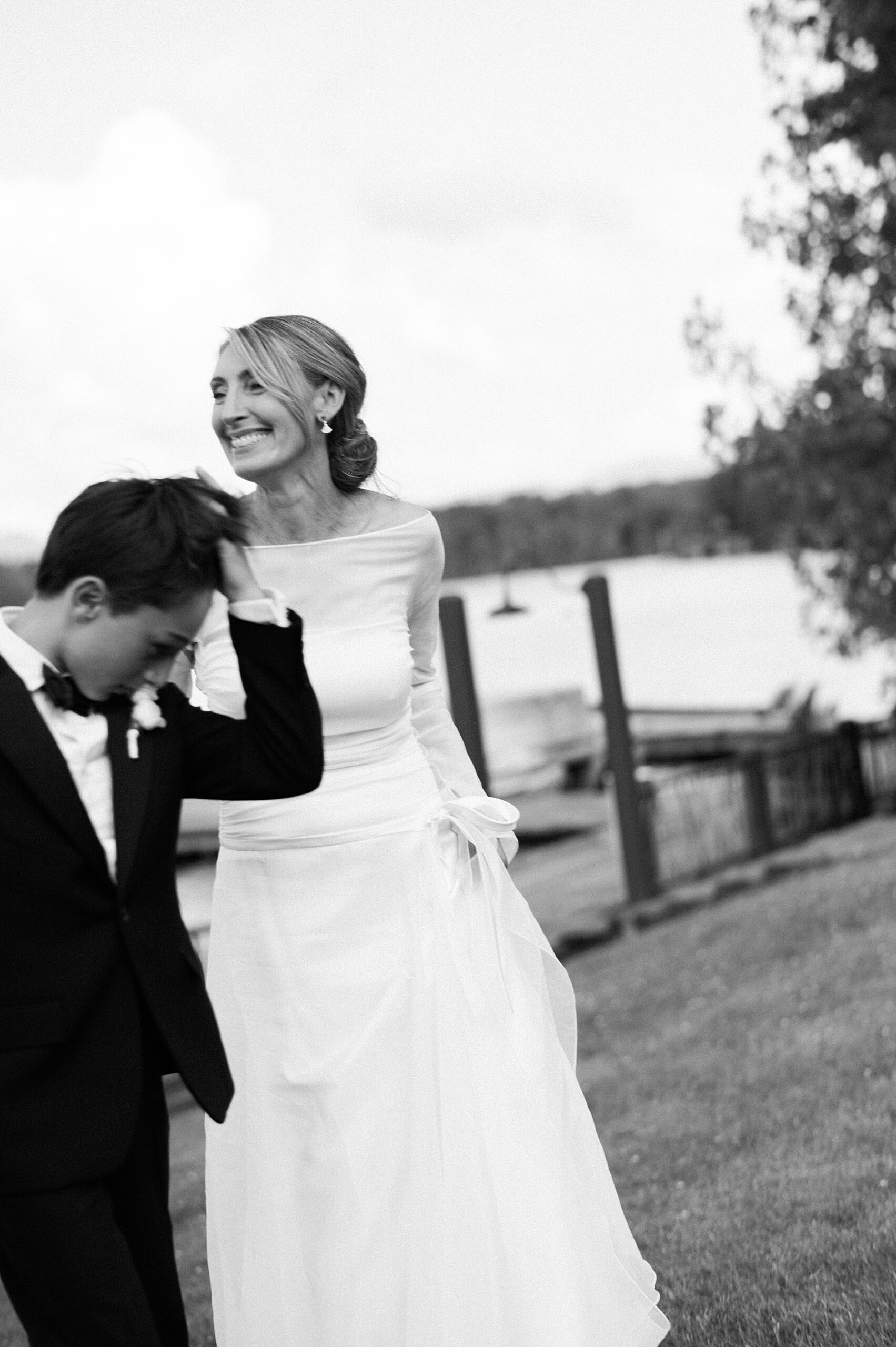 bride with son