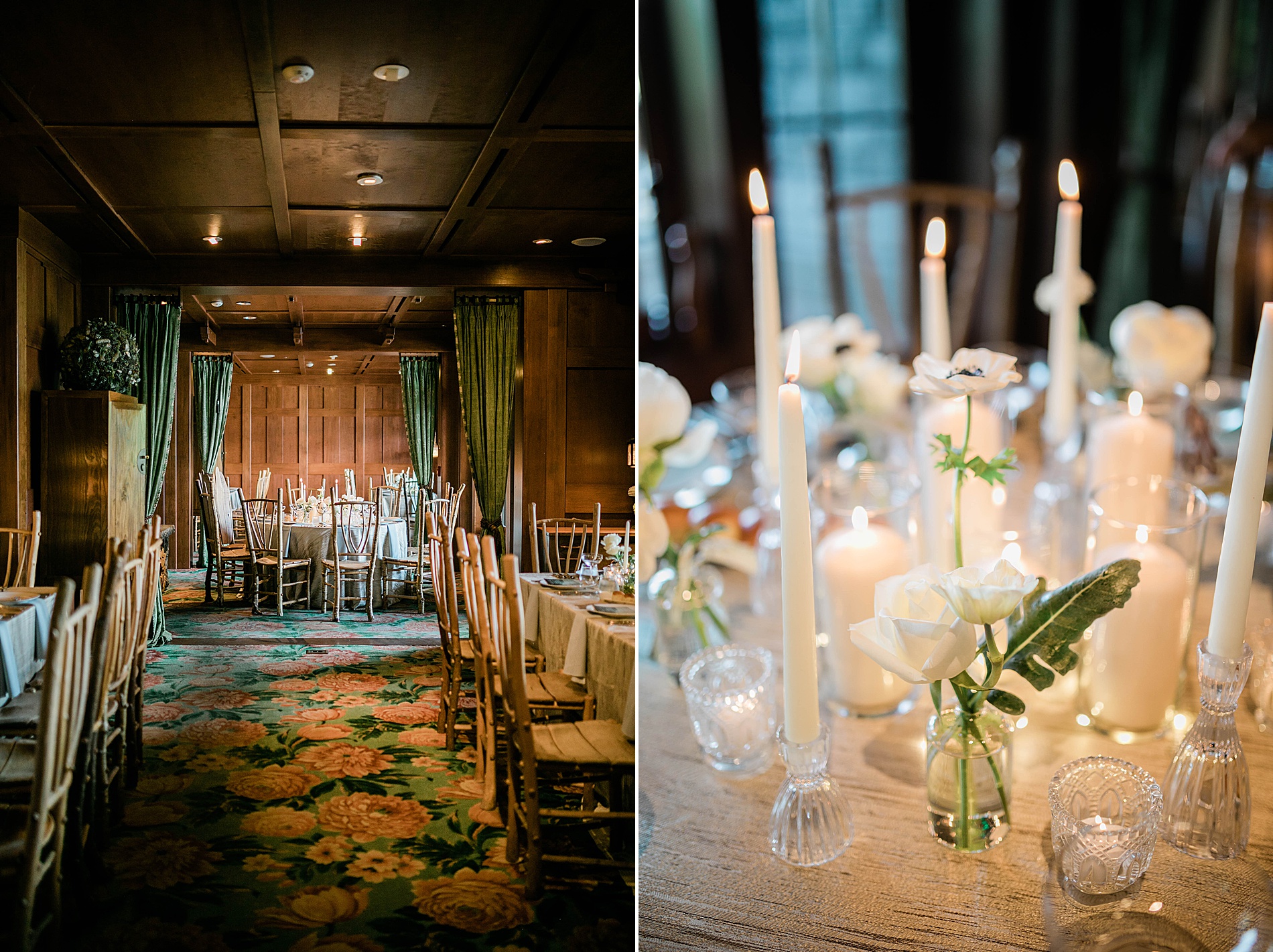 Intimate Lake Placid Wedding reception