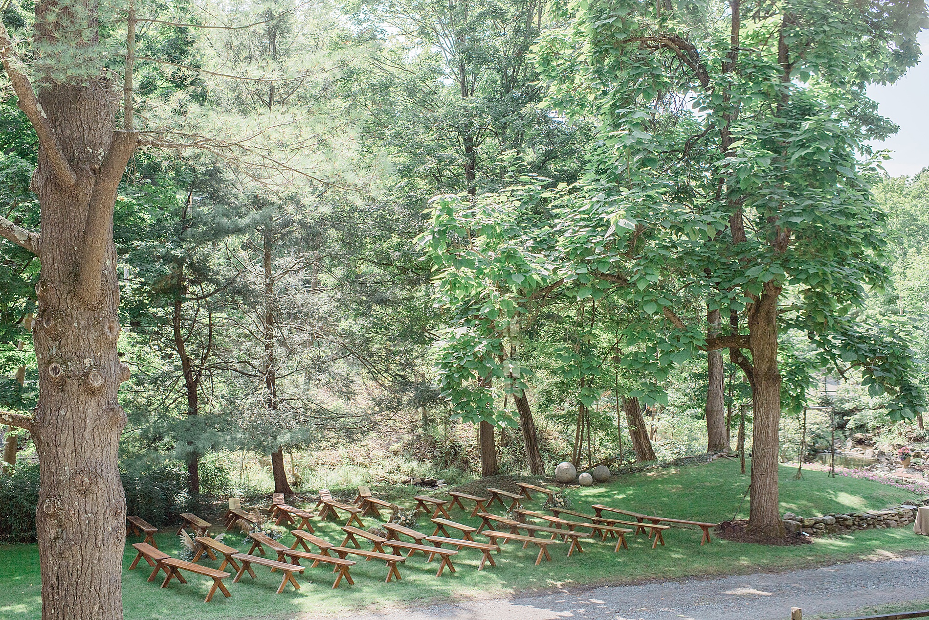 Outdoor Hudson Valley Wedding ceremony at Private Estate