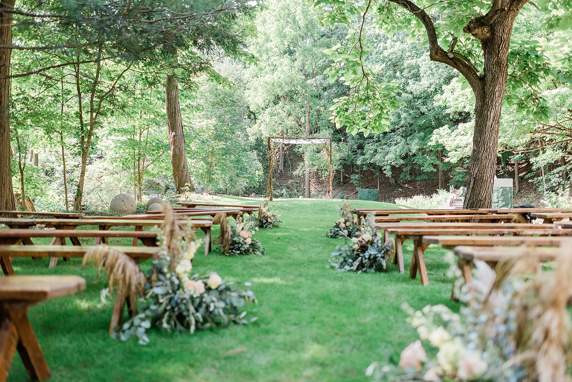 outdoor Hudson Valley Wedding ceremony at Private Estate