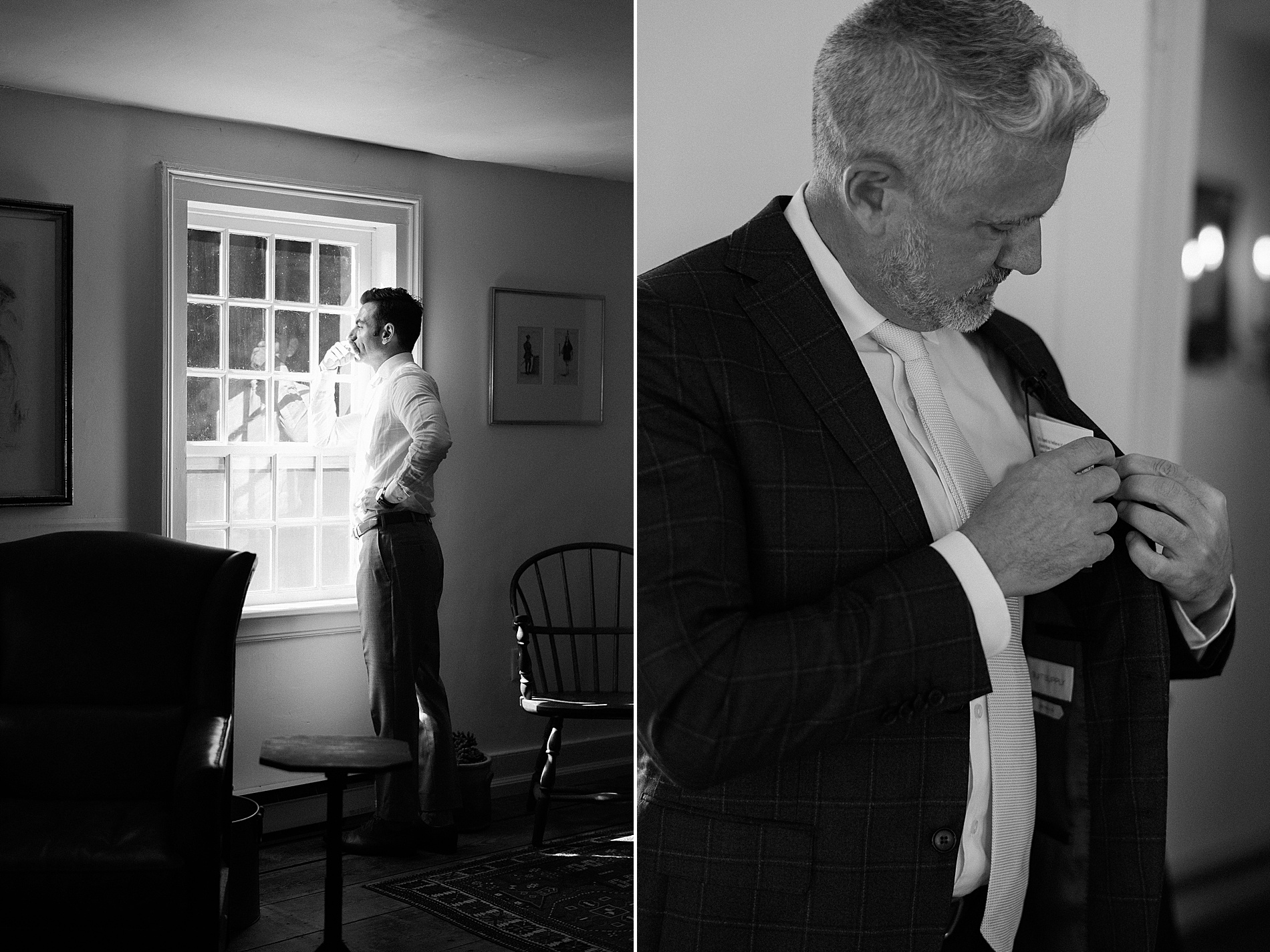 grooms get ready for wedding