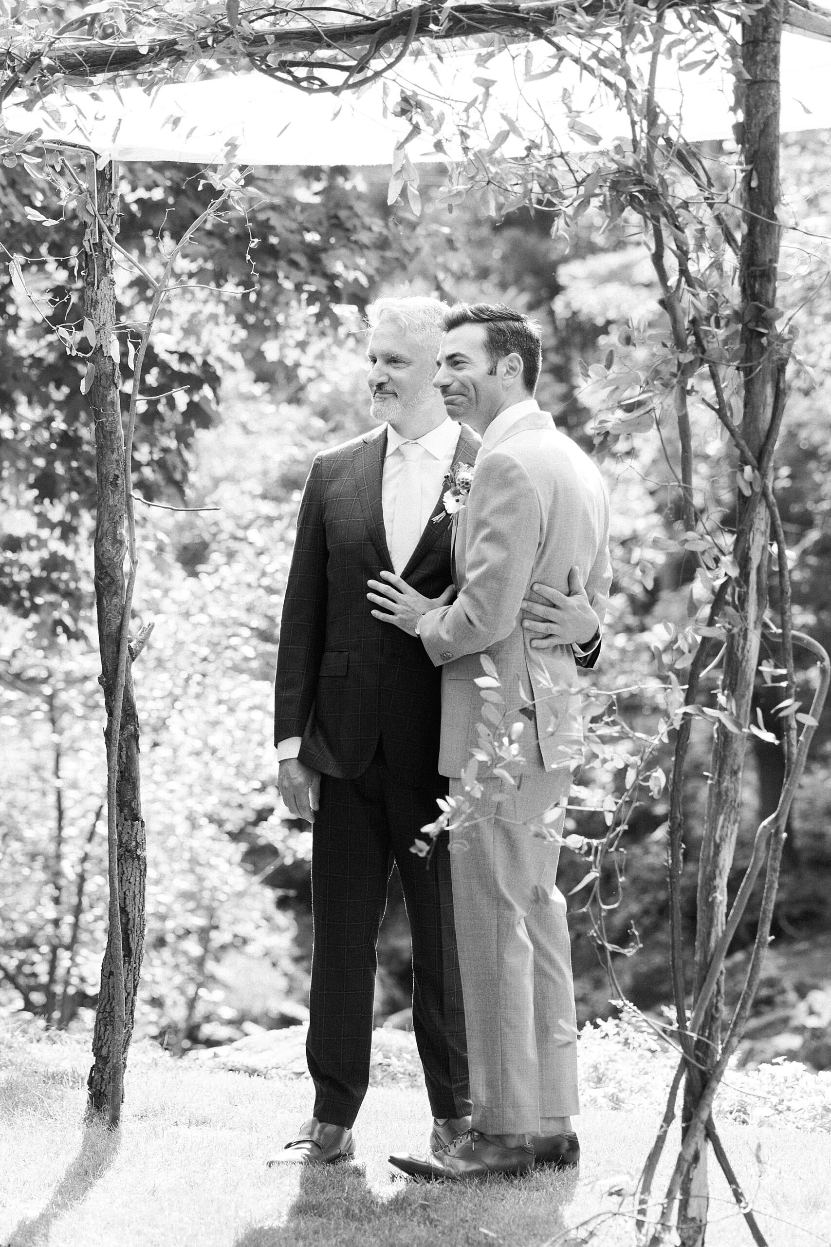 grooms at wedding ceremony
