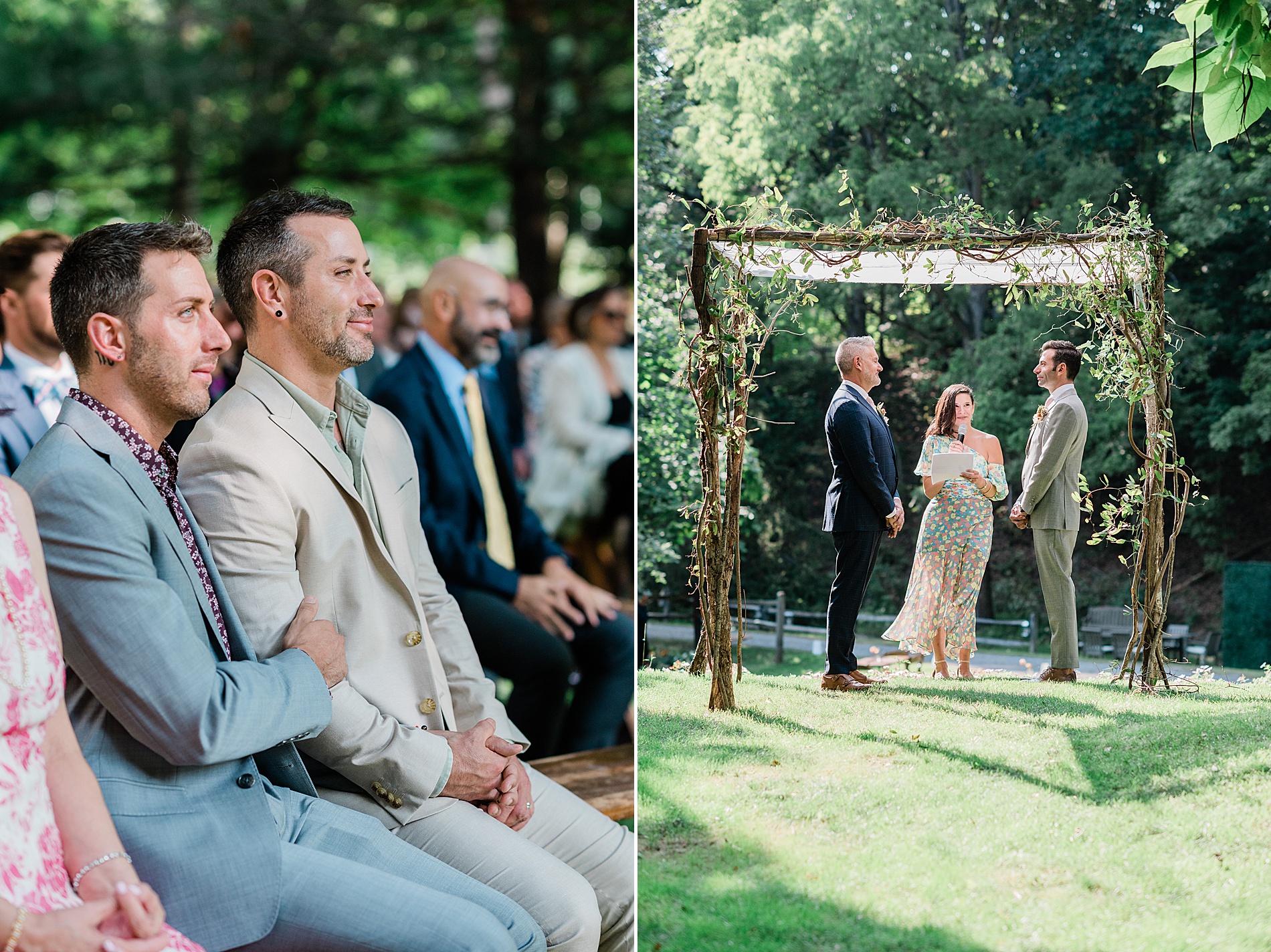 outdoor Hudson Valley Wedding ceremony at Private Estate