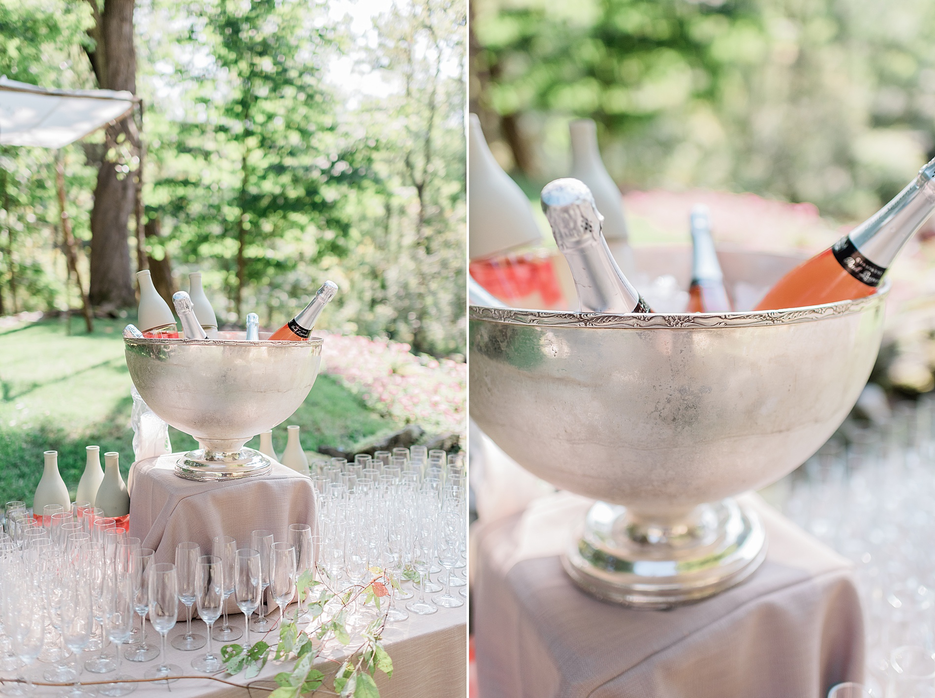 champagne and champagne glasses