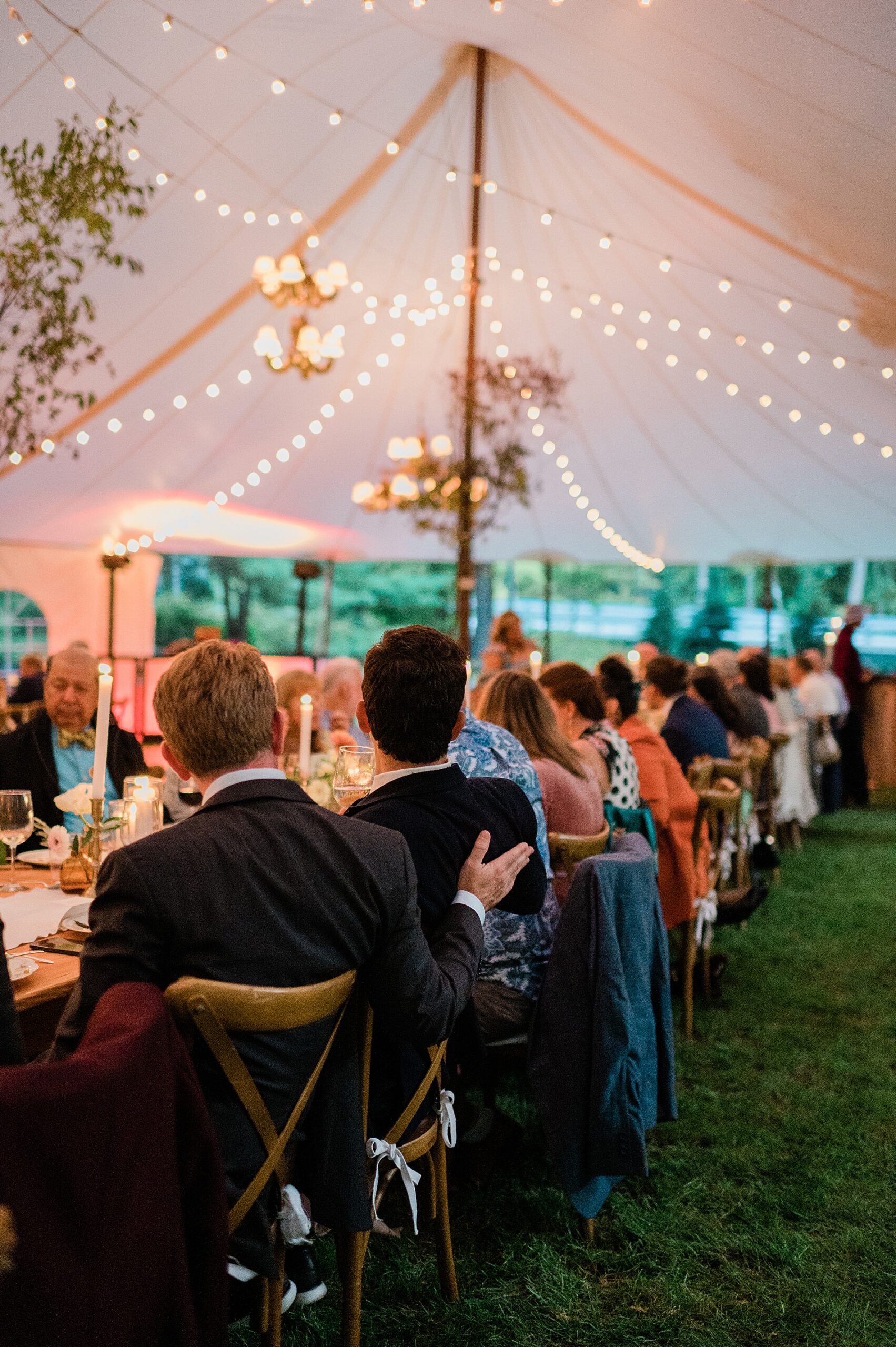 tented wedding reception in Hudson Valley at Private Estate