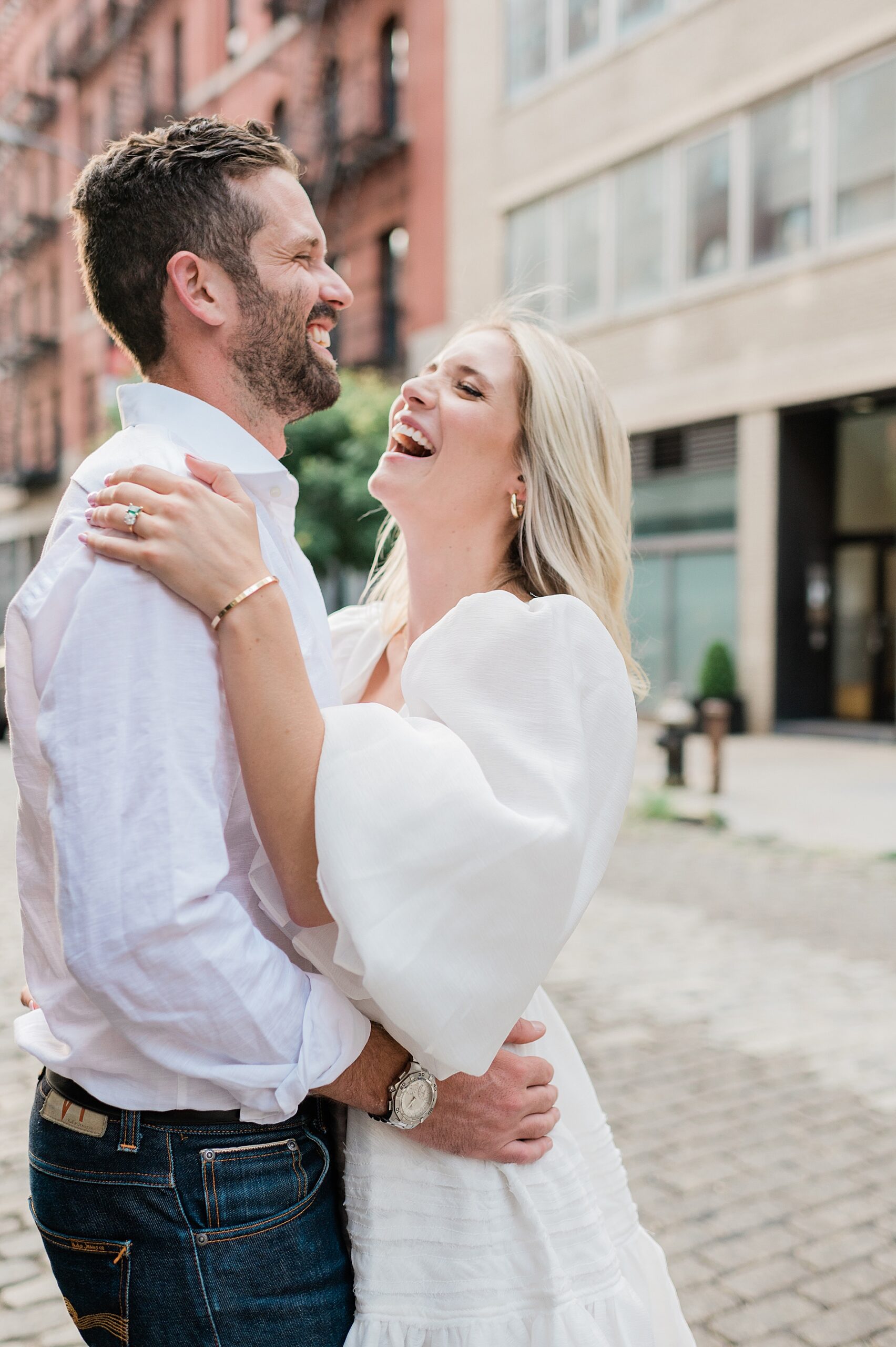 candid engagement photography in NYC