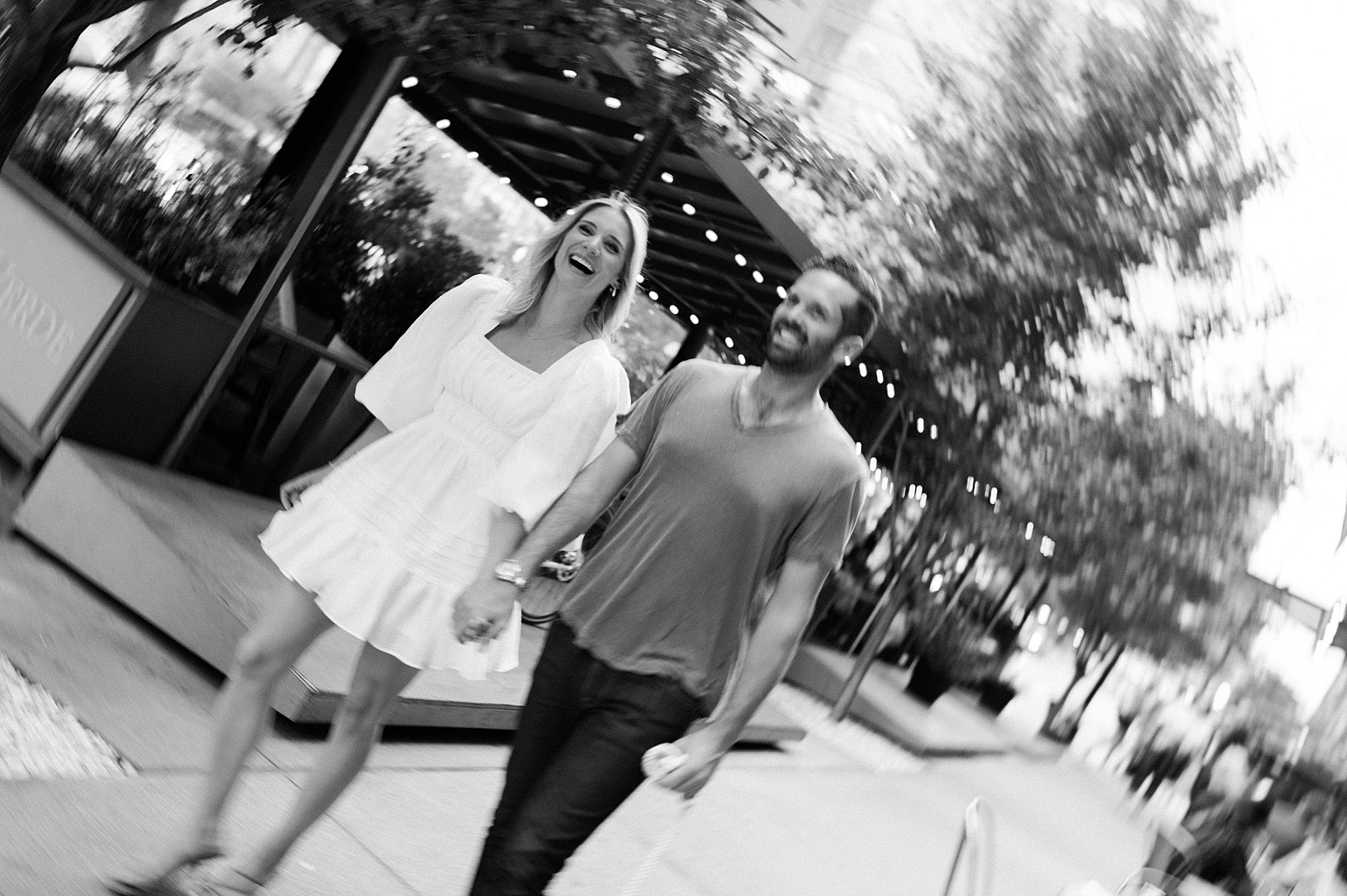 candid engagement photos in Tribeca NYC