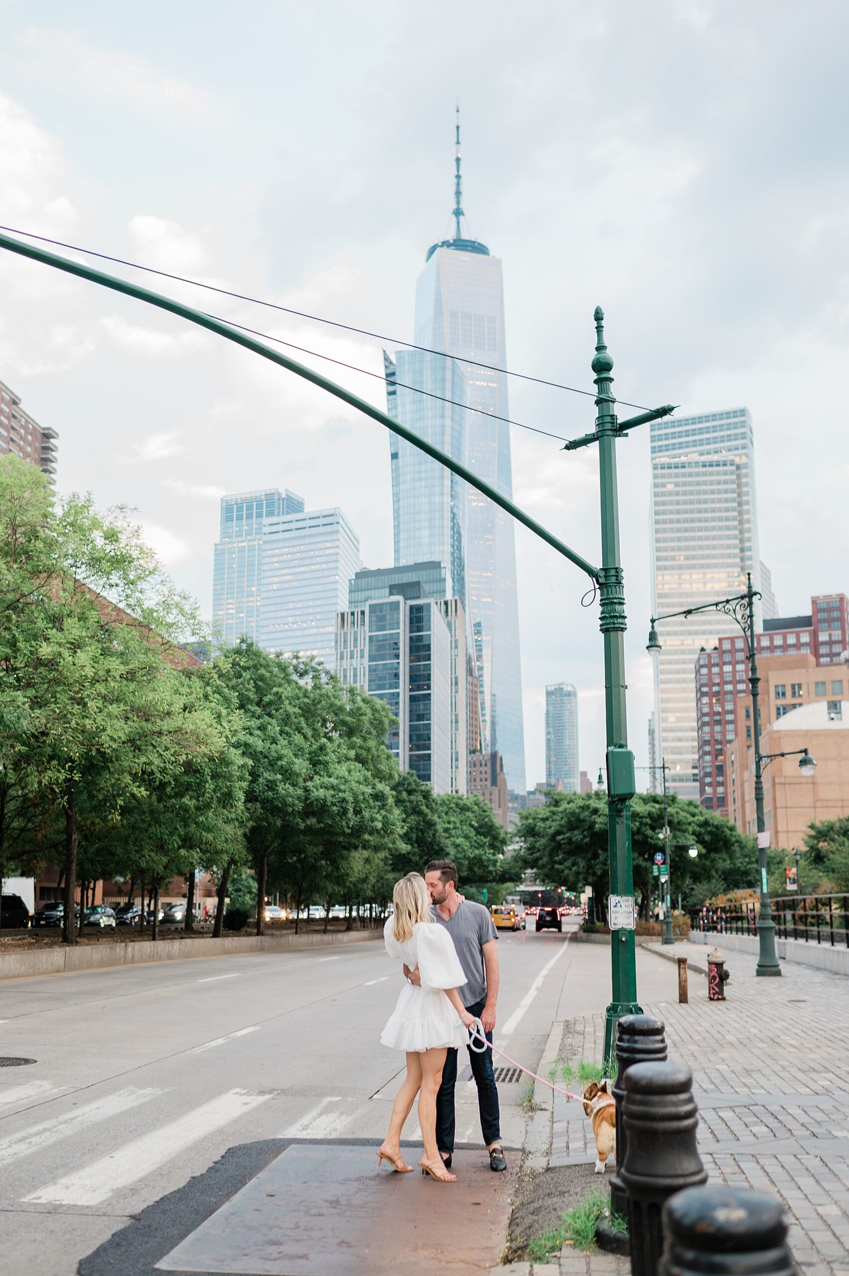 romantic NYC engagement photos