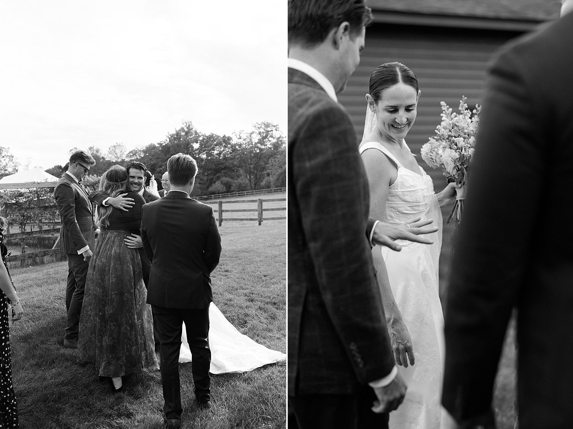 groom looking at his wedding ring
