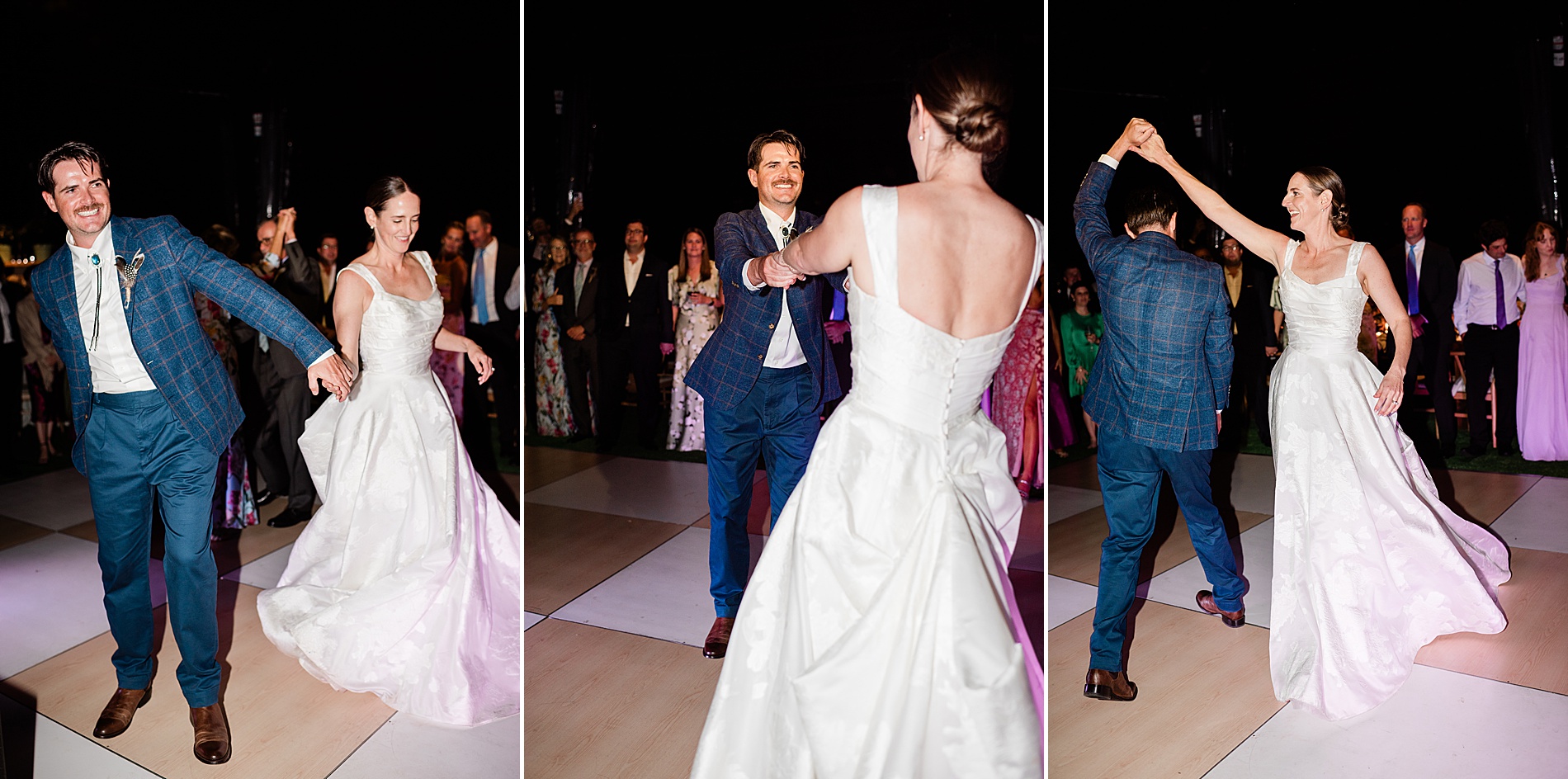 bride and groom share first dance