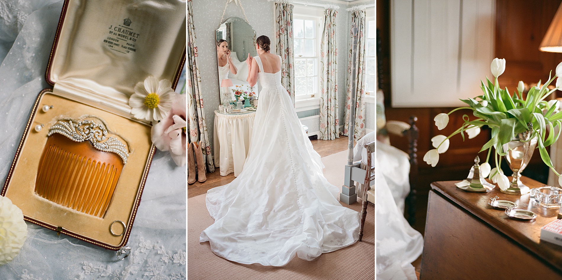 Bridal details from intimate NY wedding