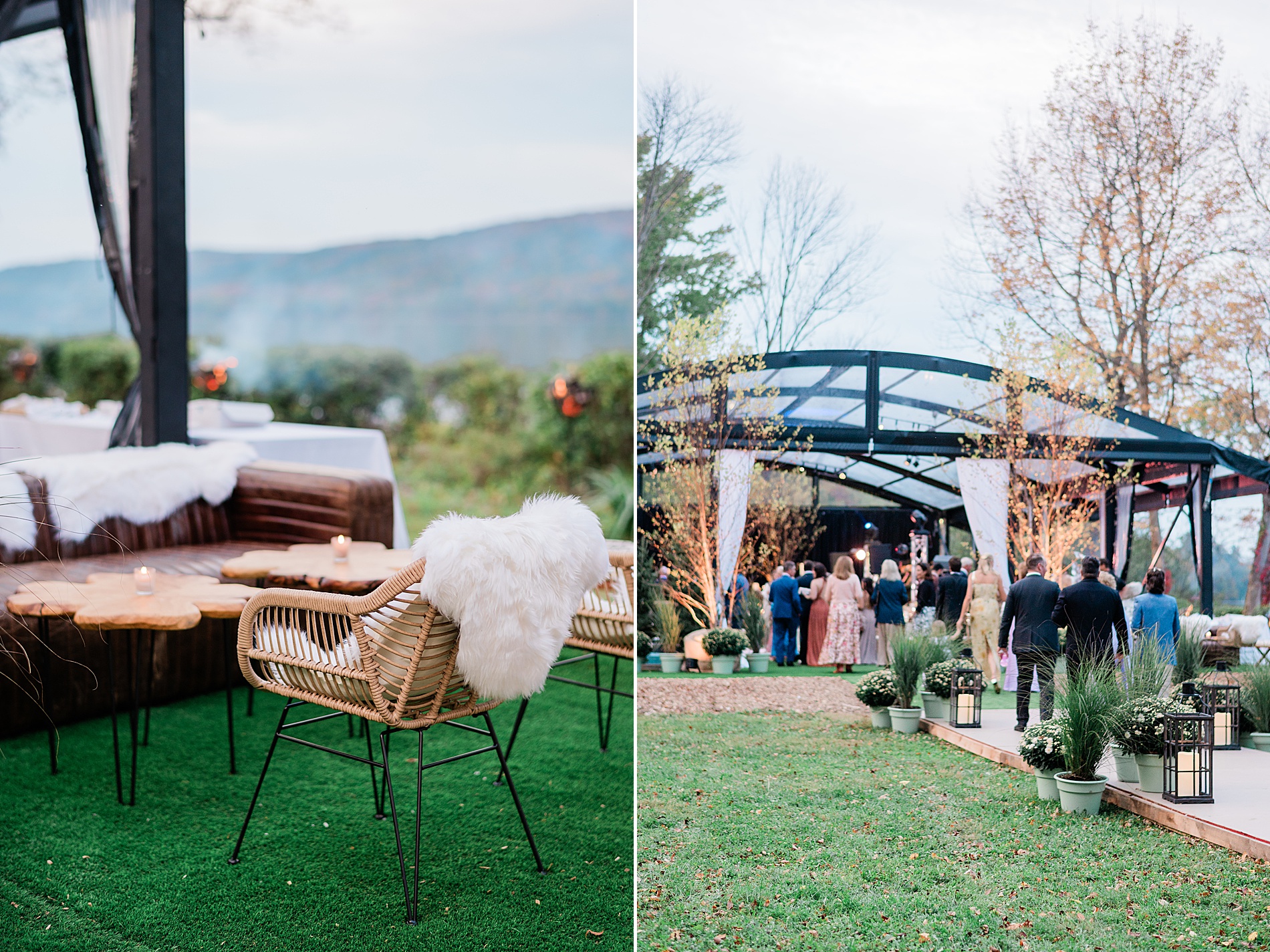 wedding reception details from NY private estate wedding