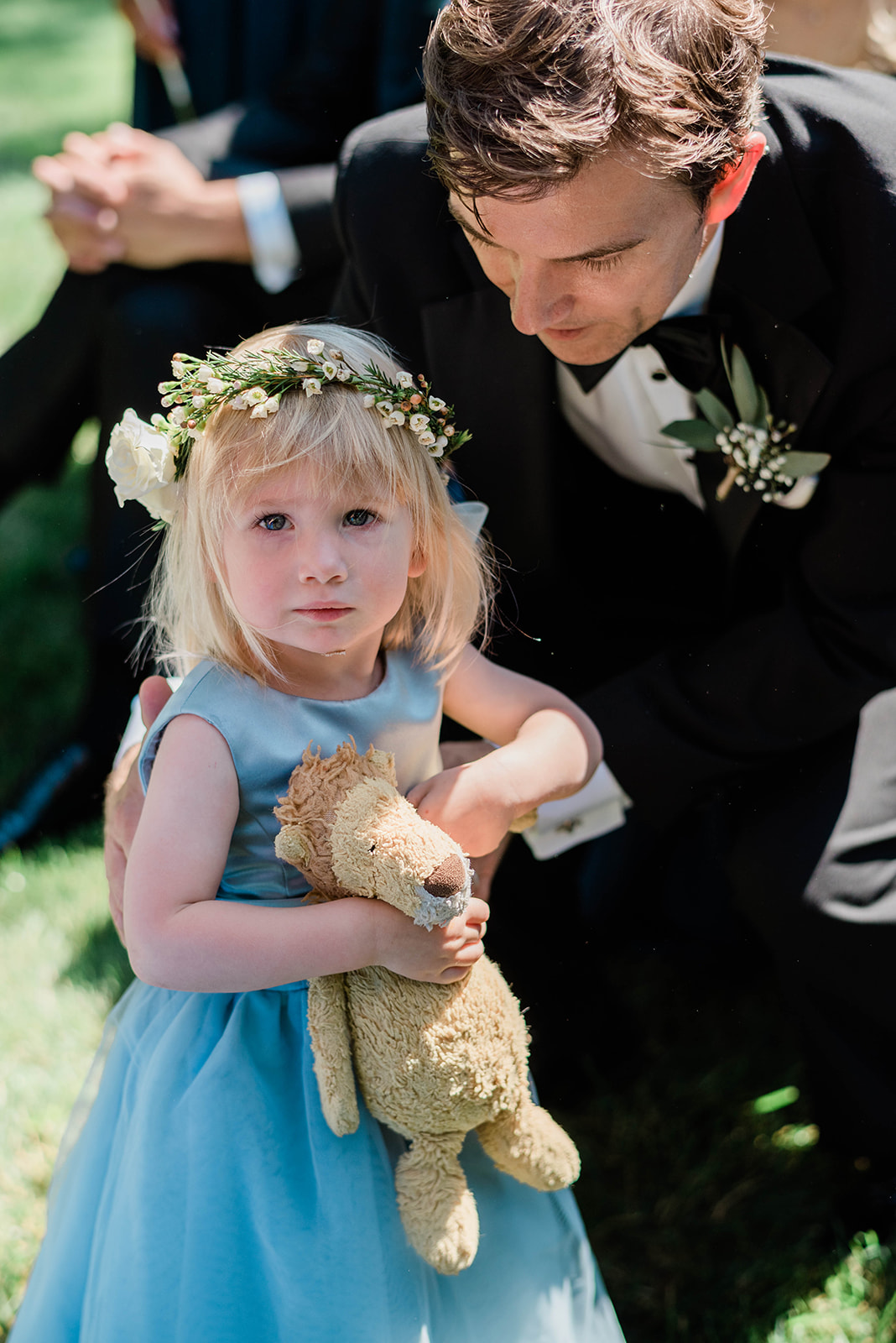 flower girl with flower grown on 