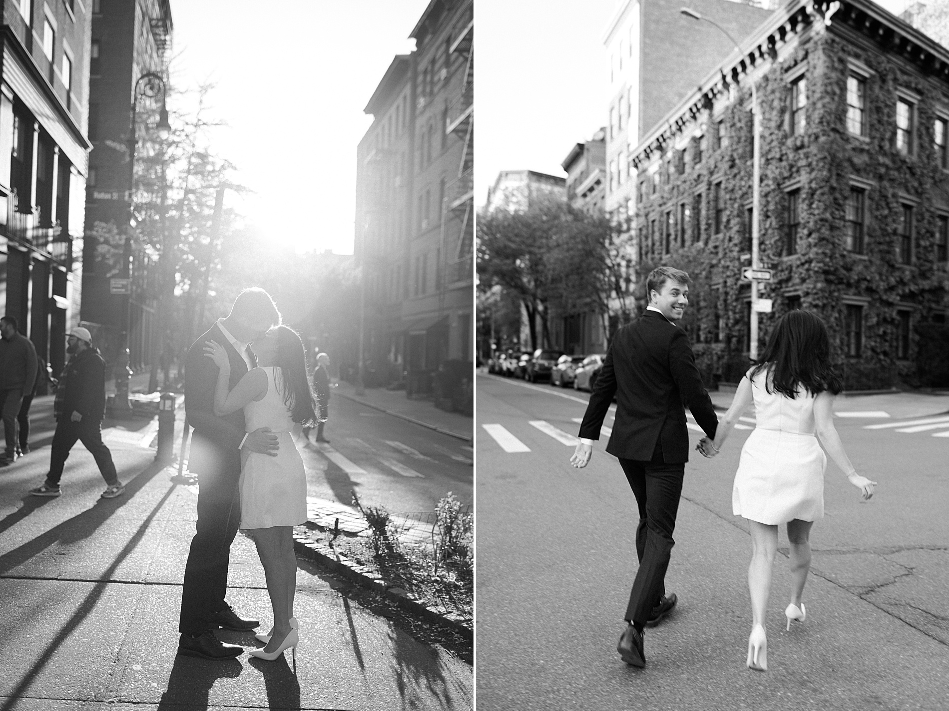 romantic NYC engagement photos in West Village