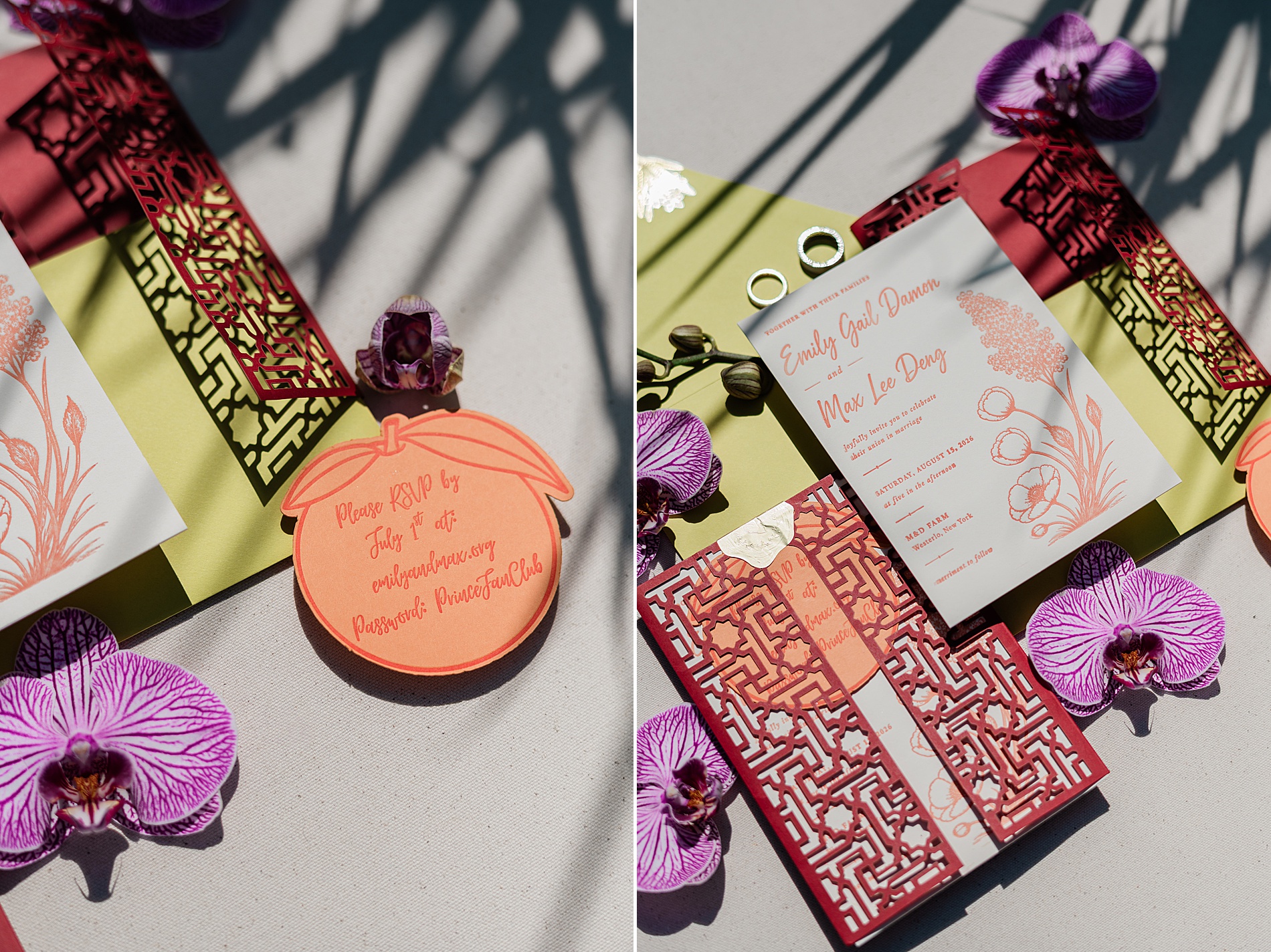 wedding invitation suite and details