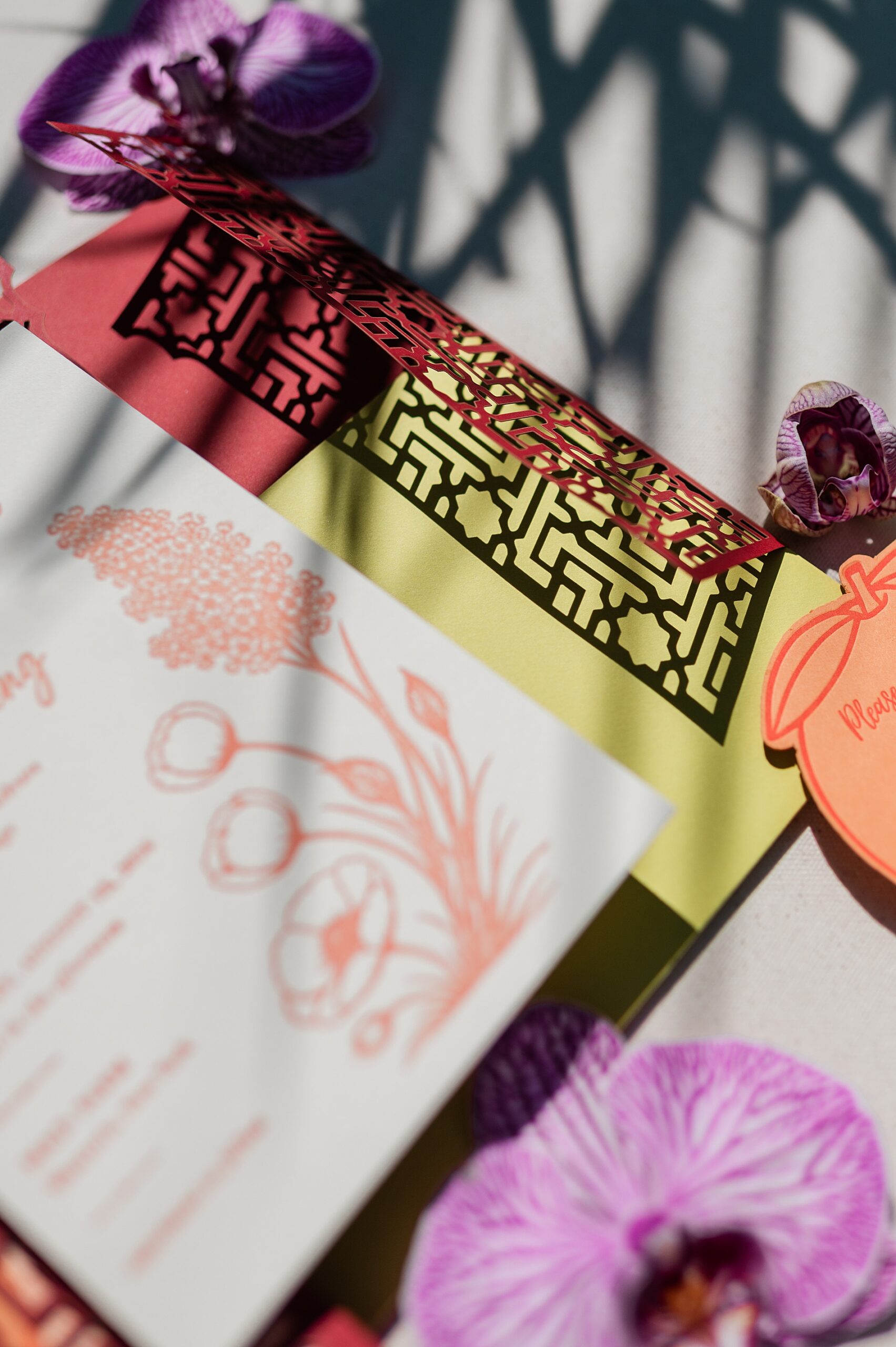 letter pressed wedding invites