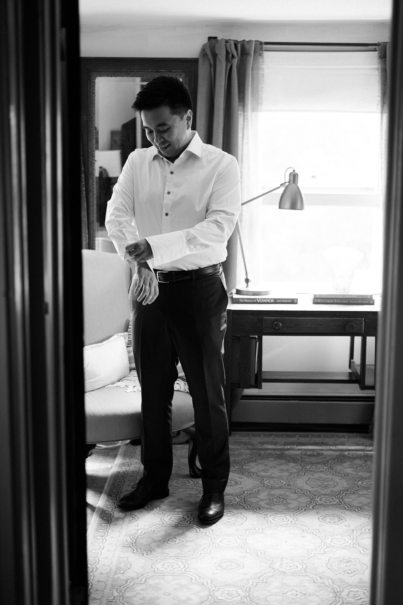 groom getting ready