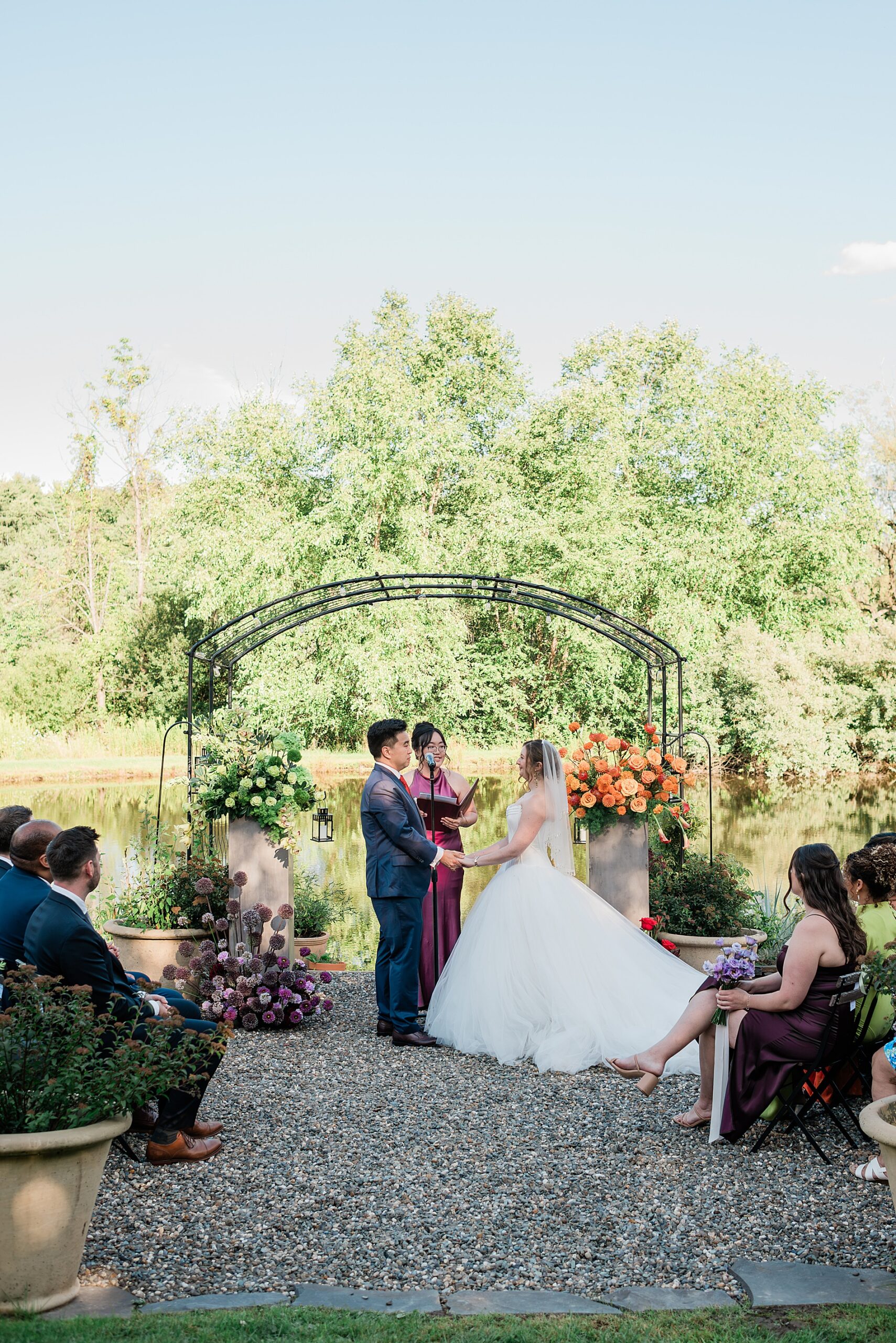outdoor wedding ceremony at M&D Farm in Hudson Valley