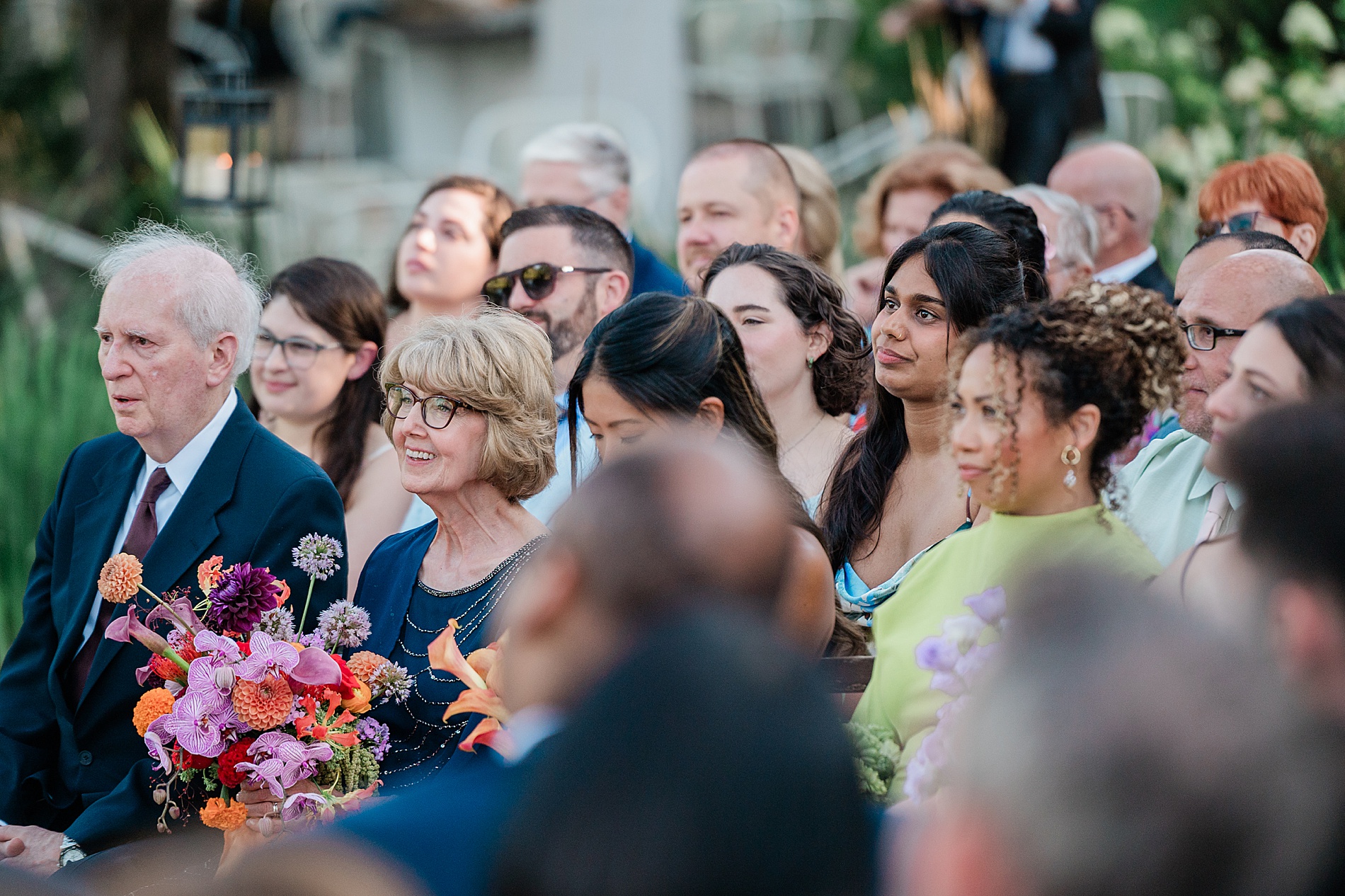 wedding guests at M&D Farm Garden Wedding in Hudson Valley