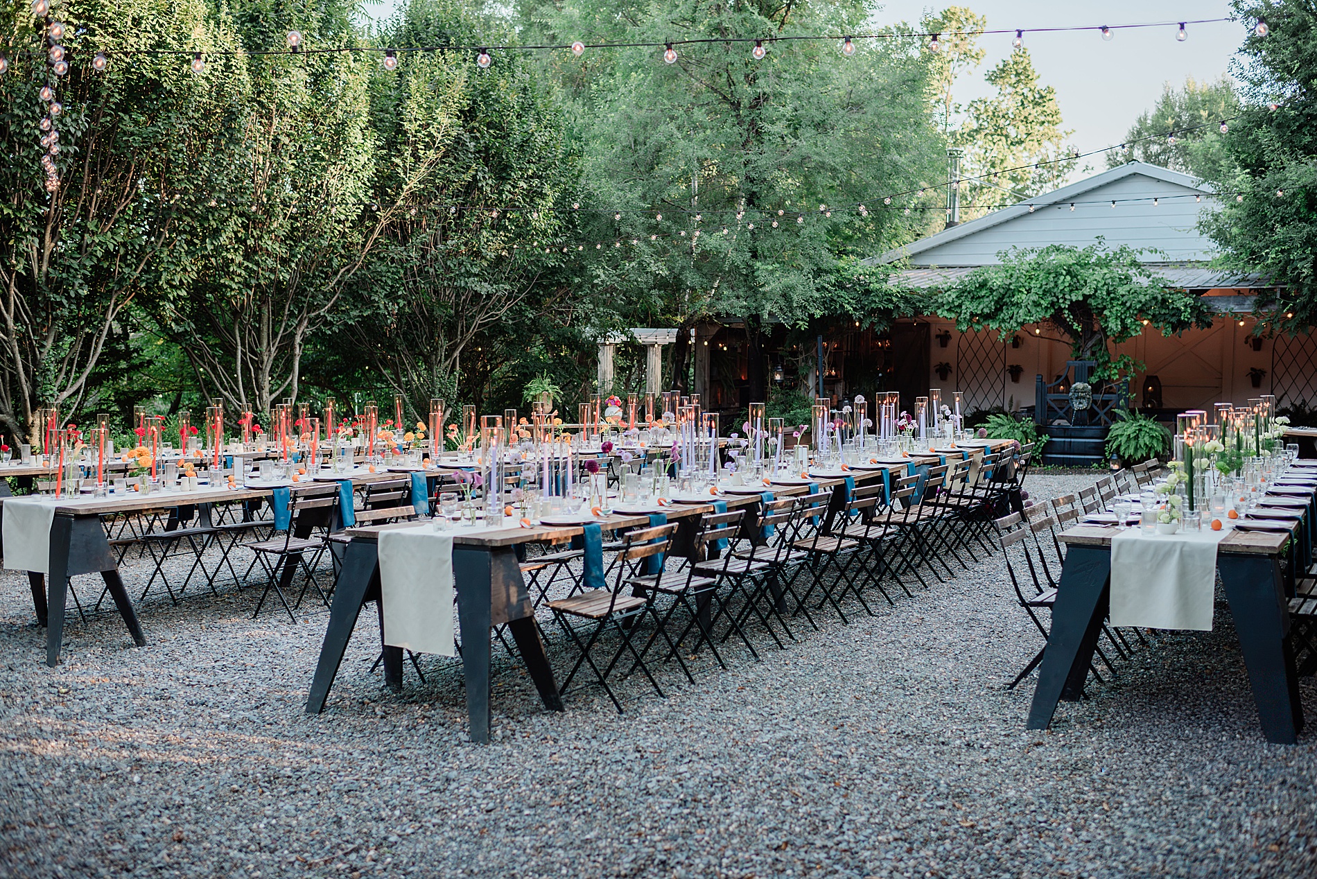 M&D Farm Garden Wedding reception in Hudson Valley
