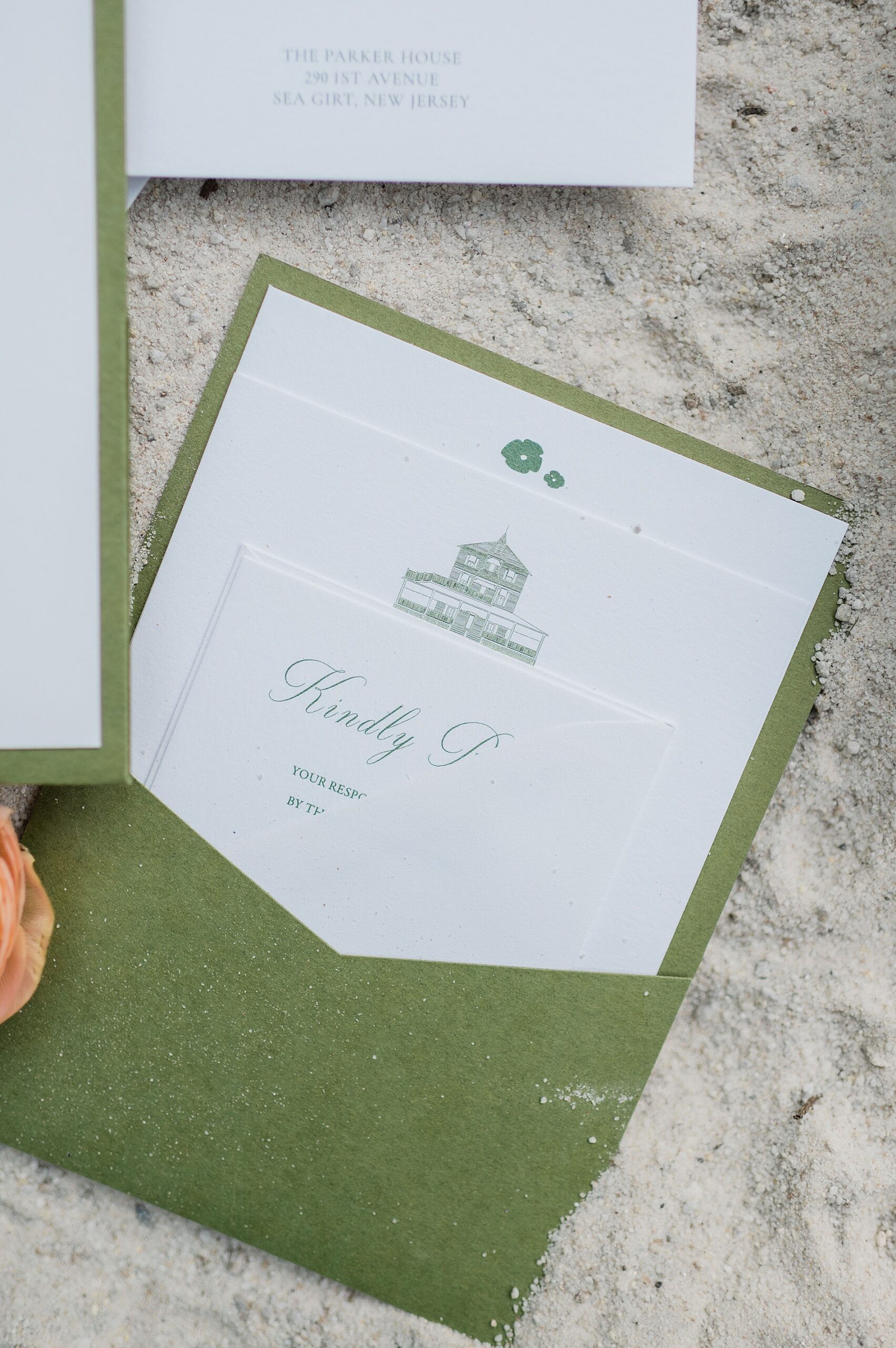 wedding invitation stack