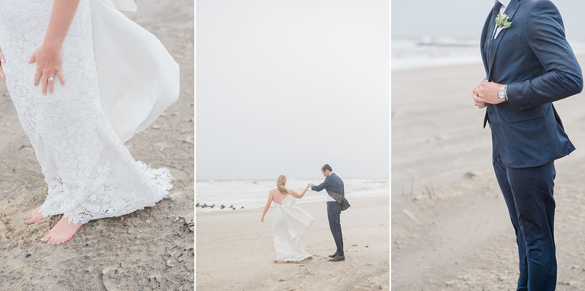 Rainy Spring Lake Wedding photos