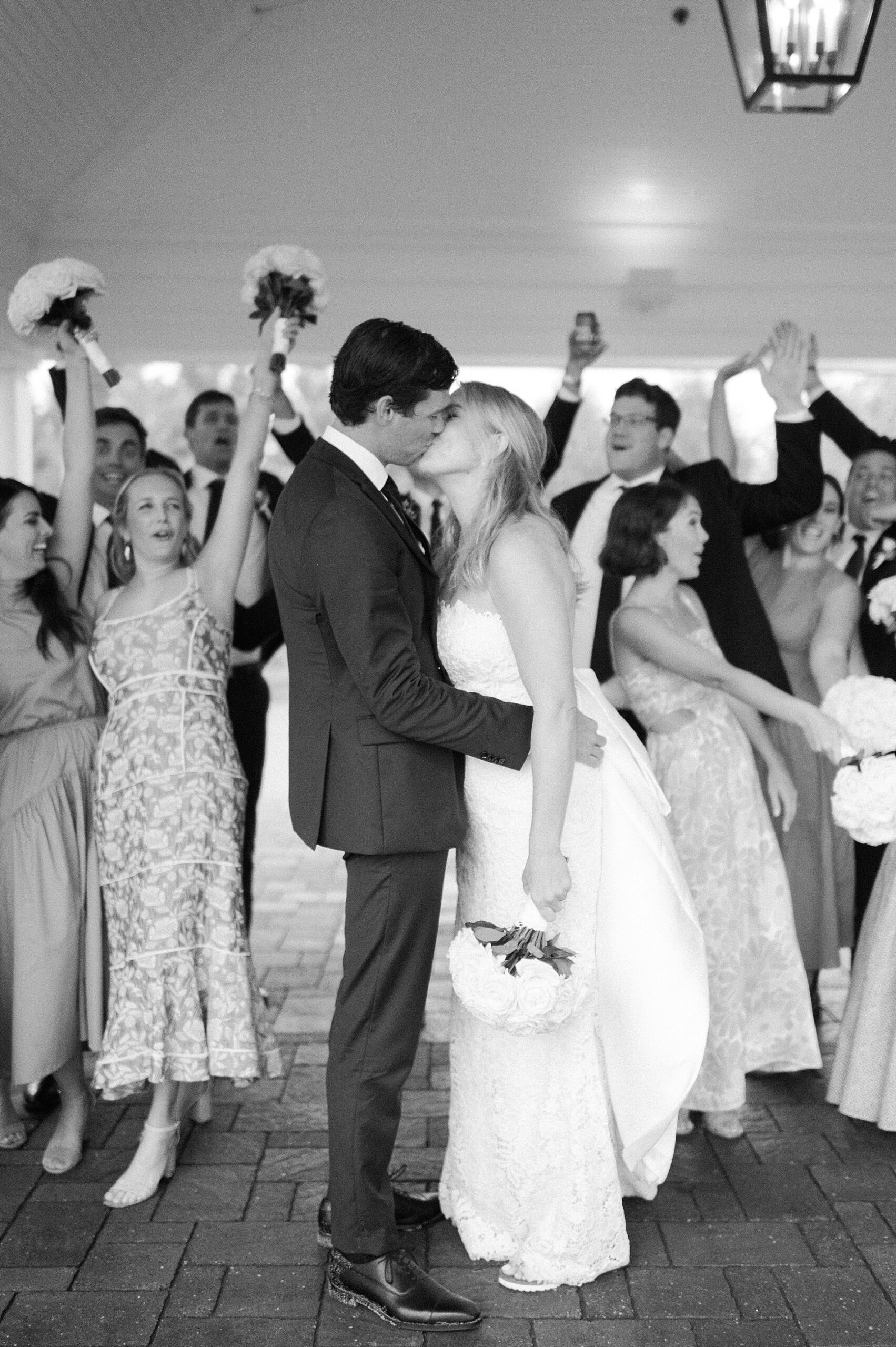 newlyweds enter reception